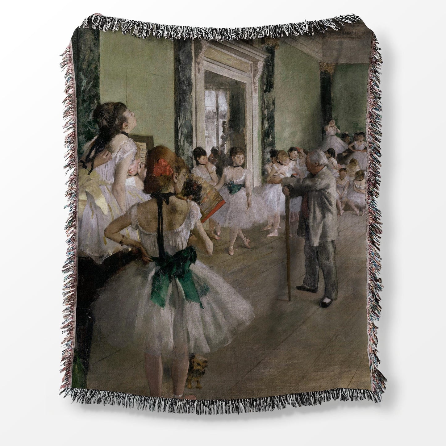 Degas Ballet Class Woven Tapestry Cotton Blanket * Ballerina Balletcore Coquette Light Academia Dancer Cozy Reading Throw Housewarming Gift