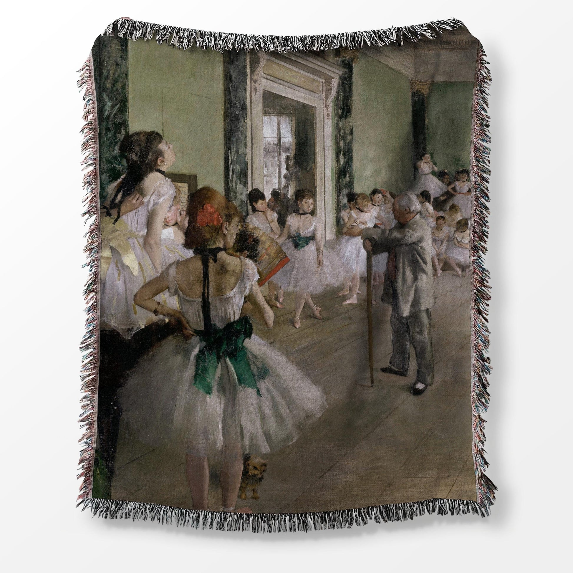 Degas Ballet Class Woven Tapestry Cotton Blanket * Ballerina Balletcore Coquette Light Academia Dancer Cozy Reading Throw Housewarming Gift