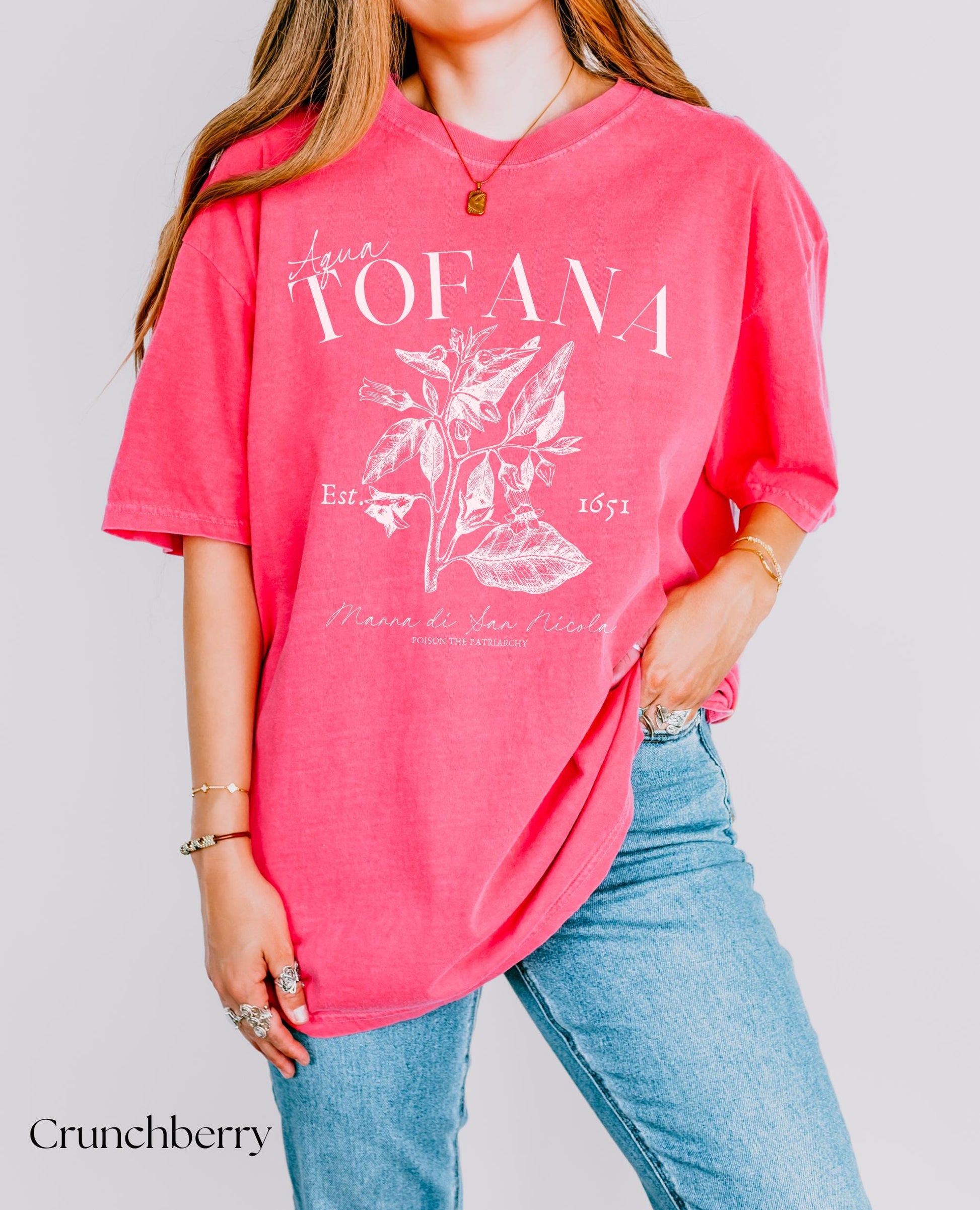 Aqua Tofana Comfort Colors Tee * Funny Poison Patriarchy Girls will be Girls shirt * Giulia Feminist Icon Equal Rights Belladonna Garden t