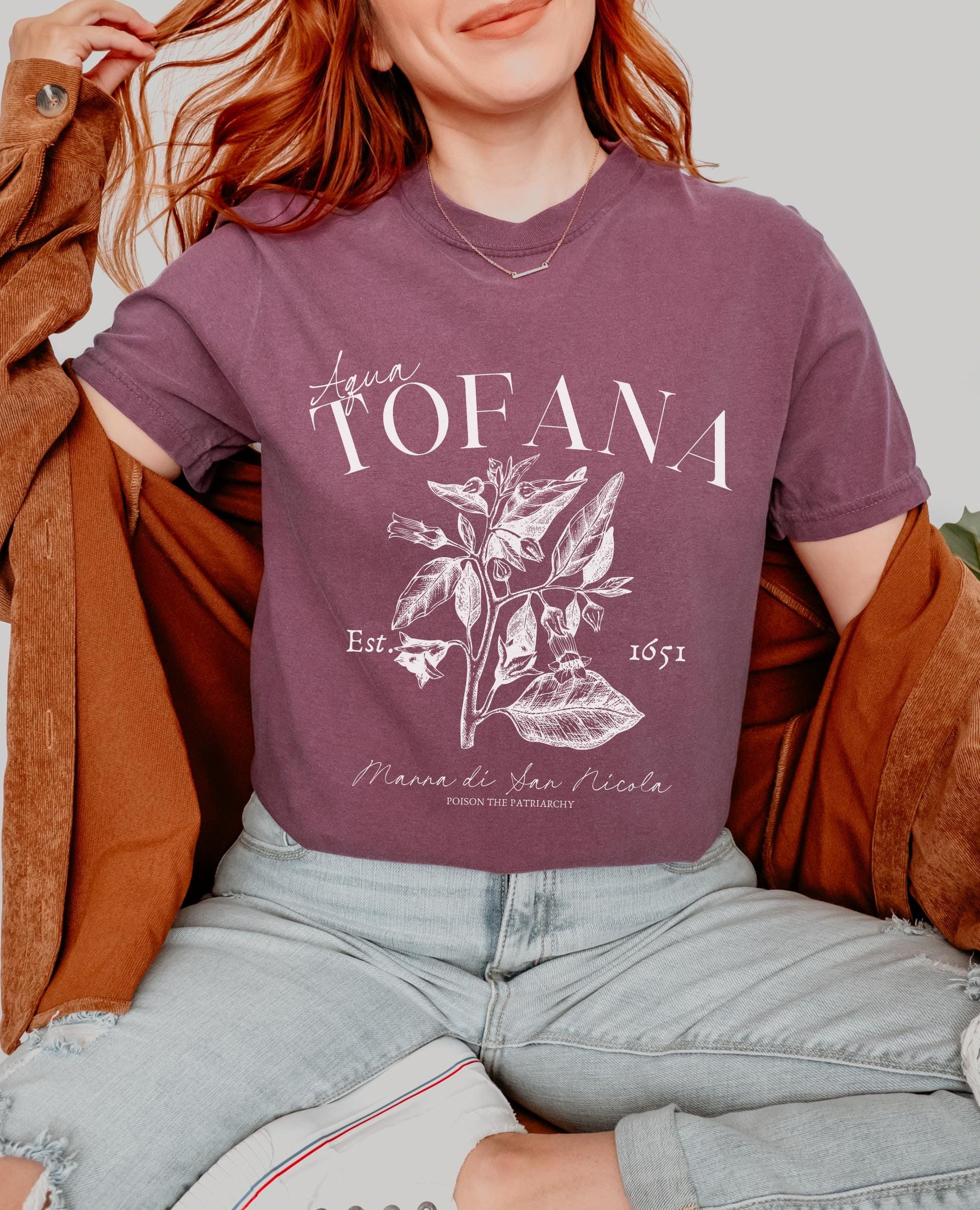 Aqua Tofana Comfort Colors Tee * Funny Poison Patriarchy Girls will be Girls shirt * Giulia Feminist Icon Equal Rights Belladonna Garden t