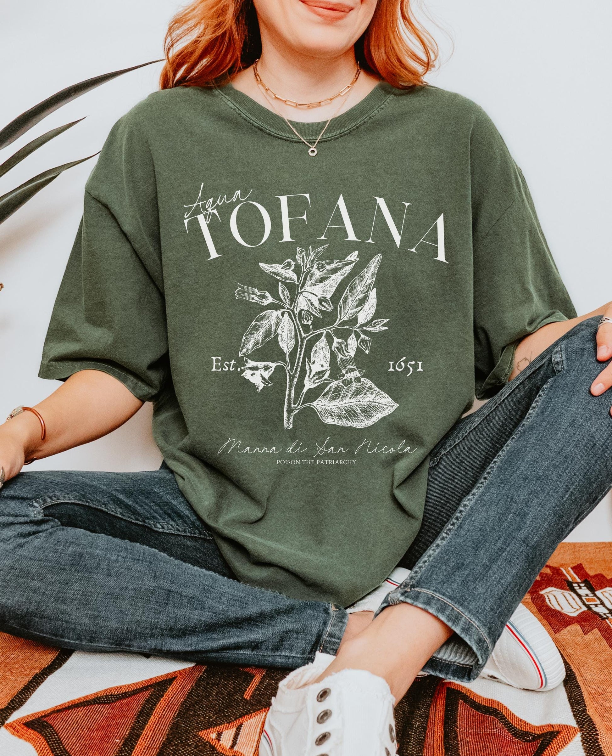 Aqua Tofana Comfort Colors Tee * Funny Poison Patriarchy Girls will be Girls shirt * Giulia Feminist Icon Equal Rights Belladonna Garden t