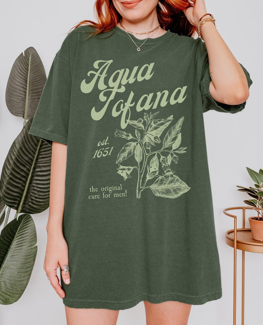 Aqua Tofana Apothecary Comfort Colors Tee * Funny Poison Patriarchy Girls will be Girls shirt * Giulia Feminist Icon Equal Rights Belladonna