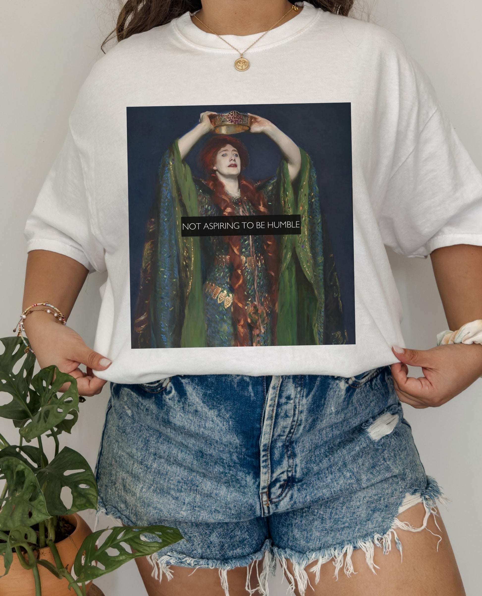Not Aspiring to be Humble Comfort Colors Tshirt * Shakespeare Lady Macbeth Unhinged Rage Trendy Art Tee * Women's Equal Rights Feminist