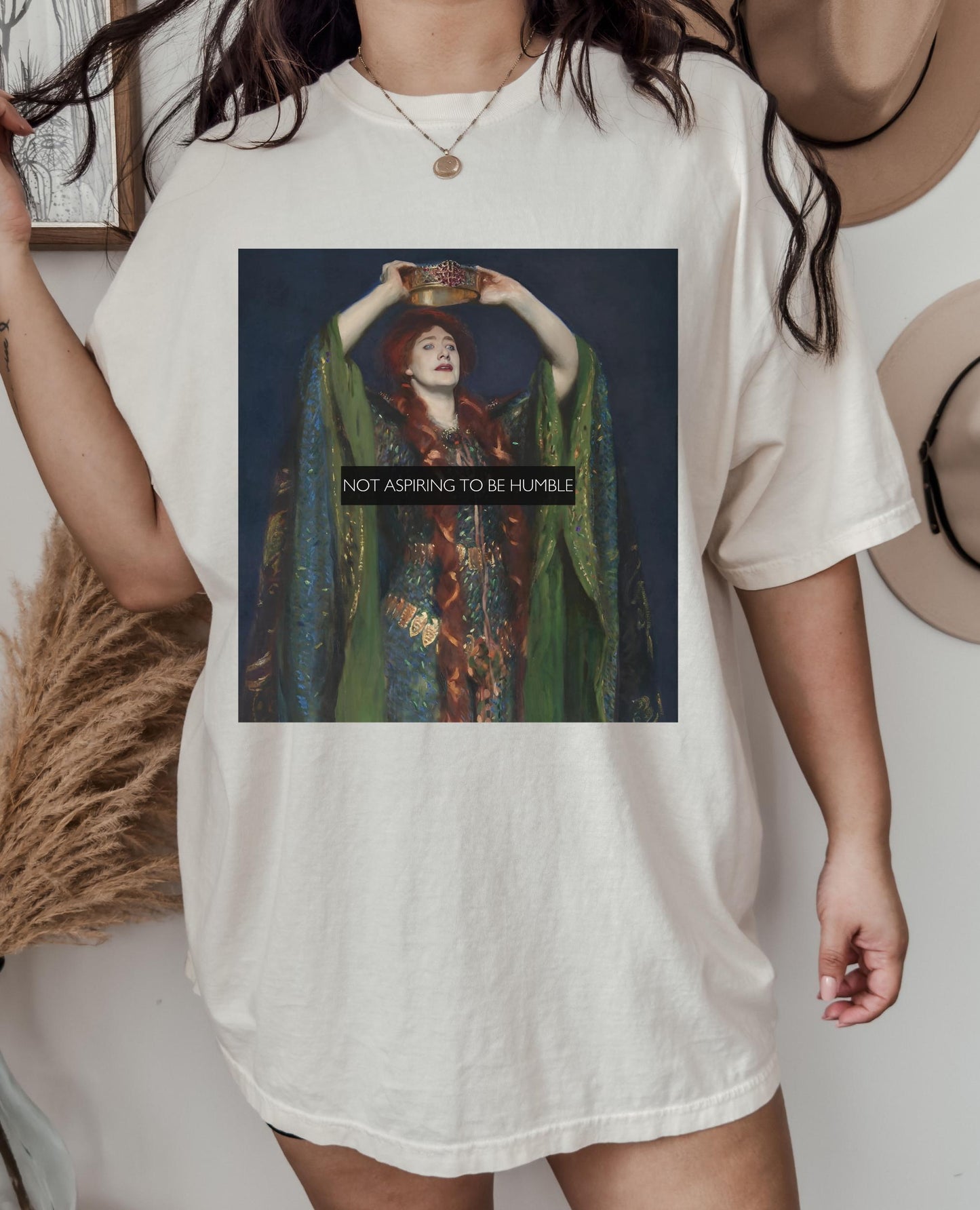 Not Aspiring to be Humble Comfort Colors Tshirt * Shakespeare Lady Macbeth Unhinged Rage Trendy Art Tee * Women's Equal Rights Feminist