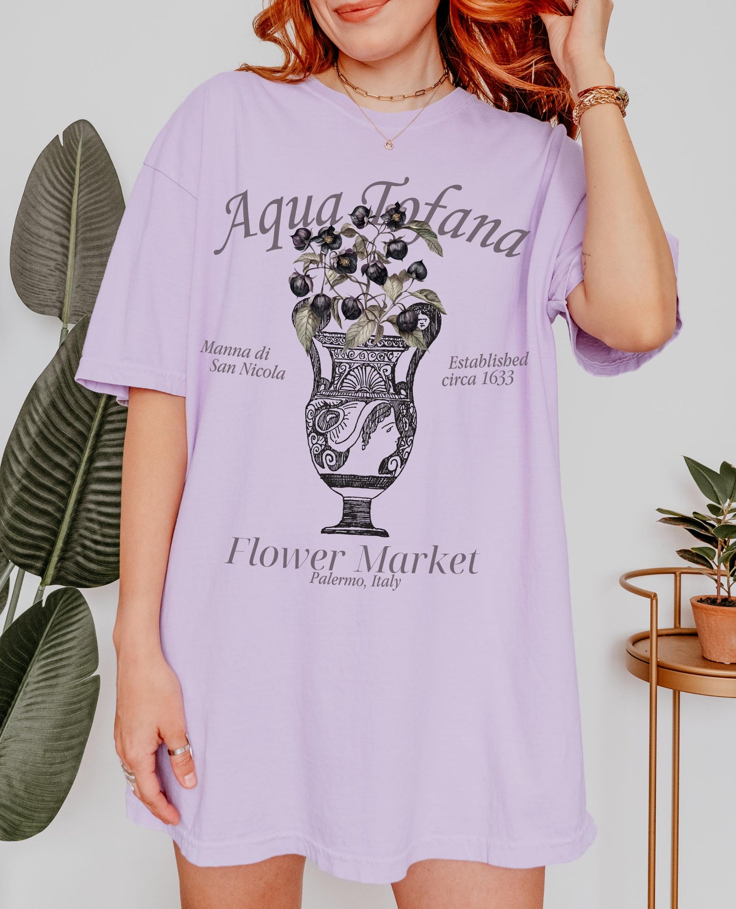 Aqua Tofana Flower Market Comfort Colors Tshirt * Giulia Feminist Female Rage Poison the Patriarchy Girls will be Girls Funny Unhinged shirt