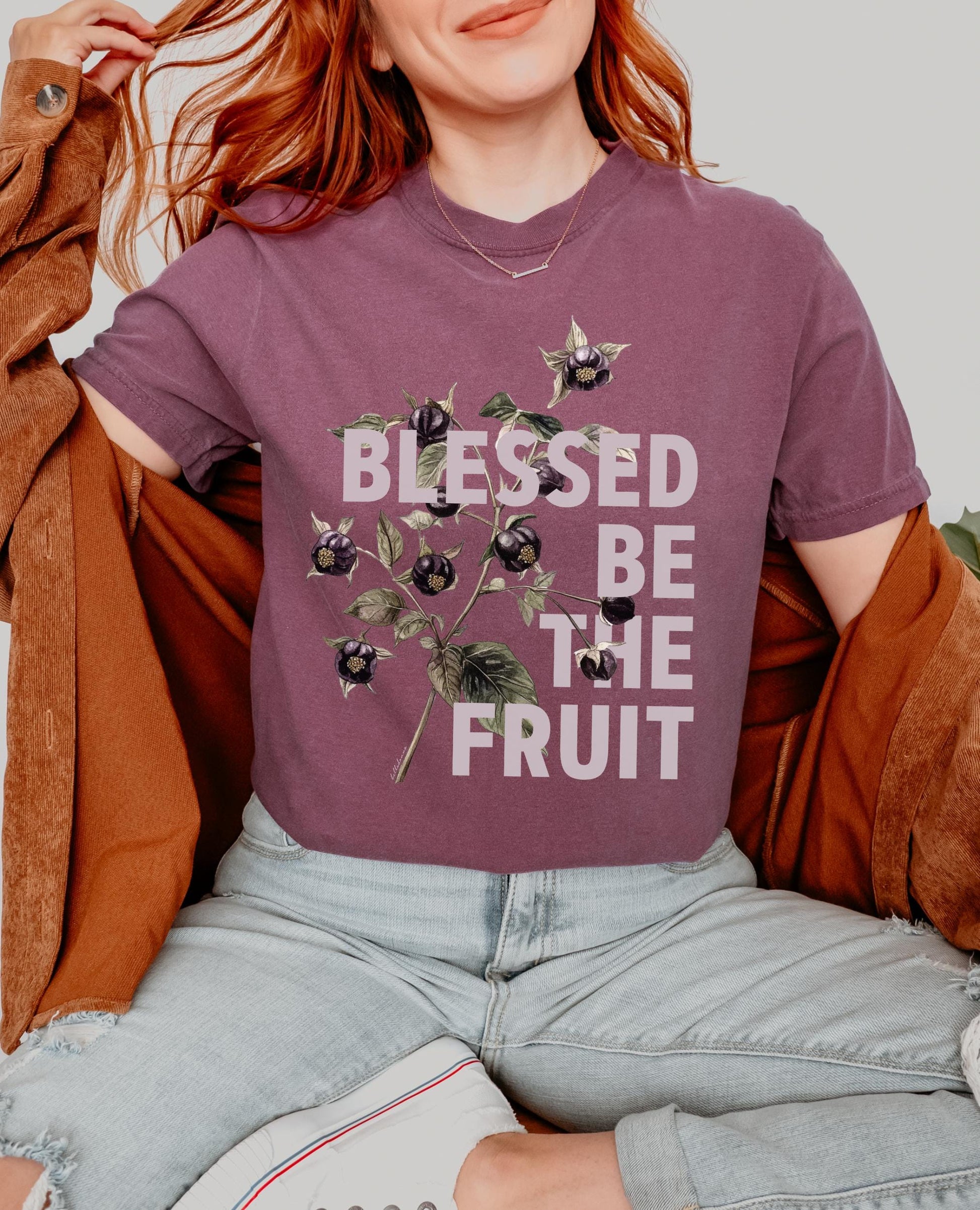 Handmaid's Tale Belladonna Blessed be the Fruit * Nolite te bastardes Feminist Rage MATGA Smash Patriarchy Comfort Colors Aqua tofana Tshirt