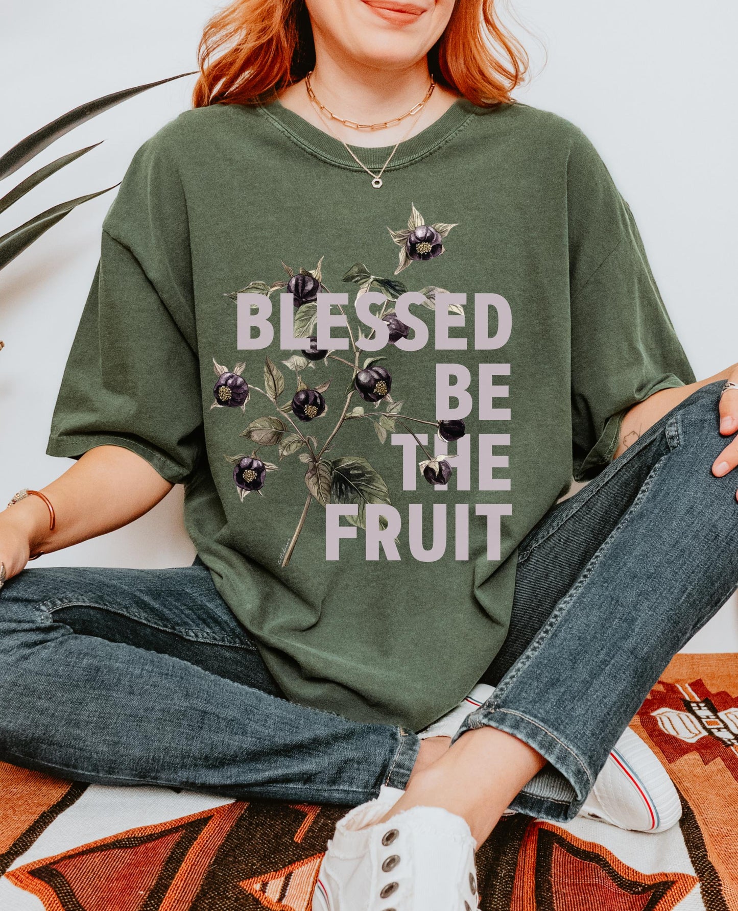Handmaid's Tale Belladonna Blessed be the Fruit * Nolite te bastardes Feminist Rage MATGA Smash Patriarchy Comfort Colors Aqua tofana Tshirt