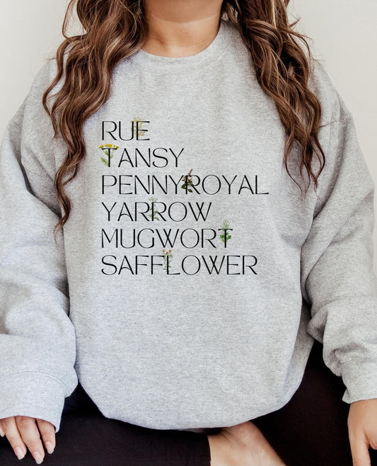 Reproductive Health Herb Garden * Herbology Aqua Tofana Girls will be Girls Feminist Equal Rights Abortion Healthcare Pro Choice Sweatshirt