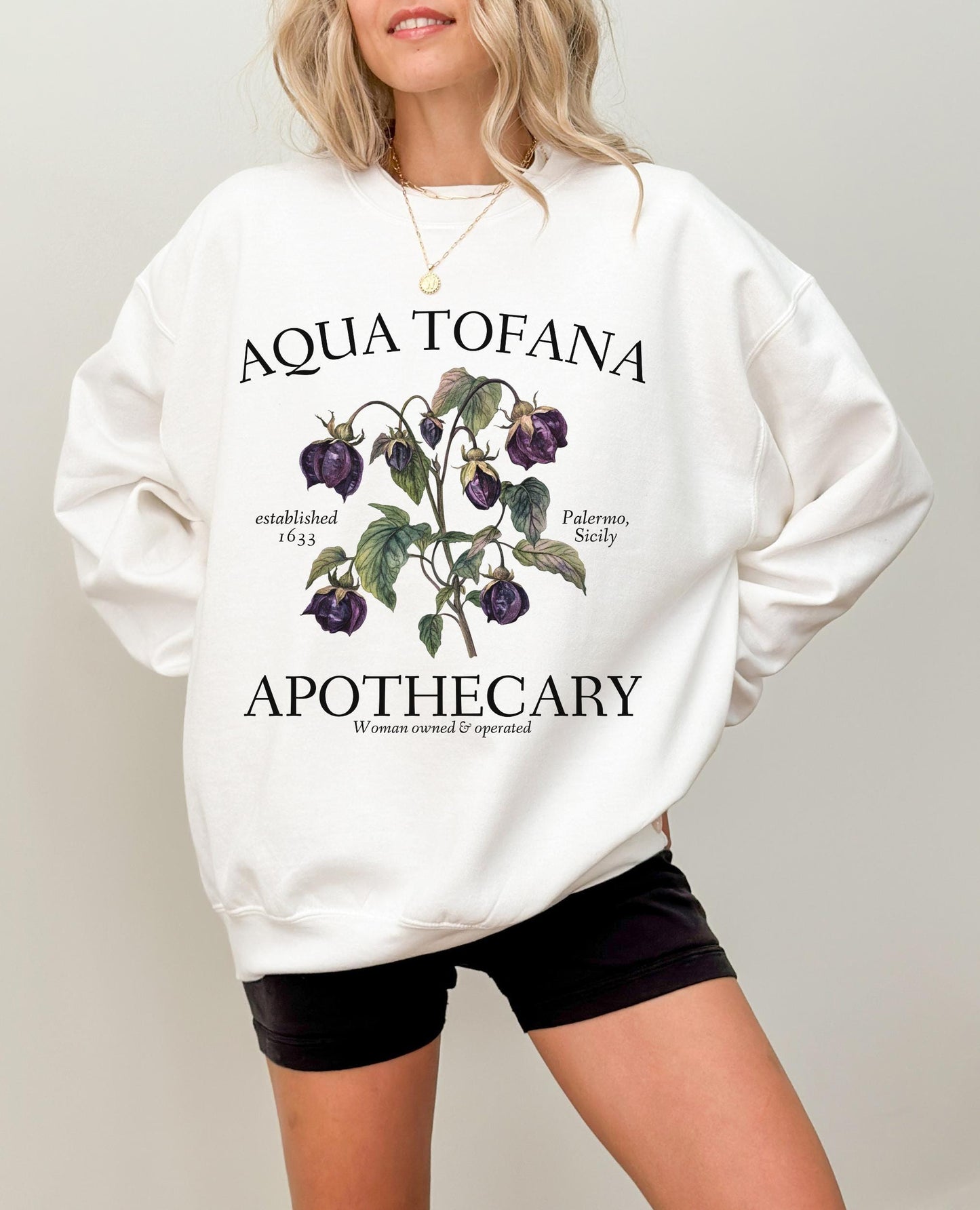 Aqua Tofana Apothecary Sweatshirt * Giulia Feminist Reproductive Rights * Smash the Patriarchy My Body My Choice Pro Roe Girls will be girls