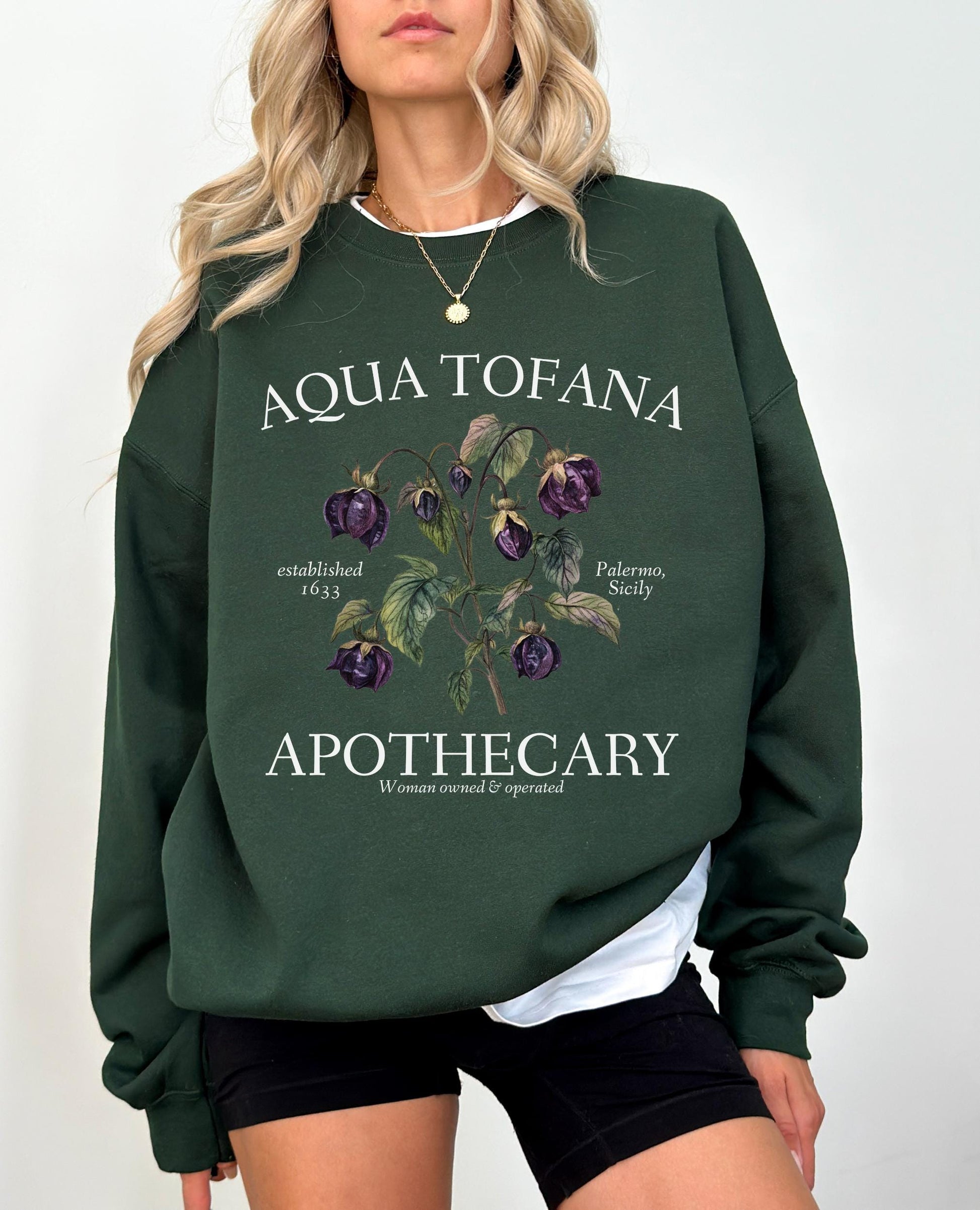 Aqua Tofana Apothecary Sweatshirt * Giulia Feminist Reproductive Rights * Smash the Patriarchy My Body My Choice Pro Roe Girls will be girls