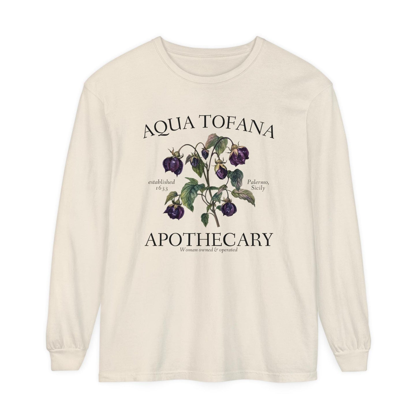 Aqua Tofana Apothecary * Comfort Colors Long Sleeve Tee * Giulia Feminist Reproductive Rights Smash the Patriarchy My Body My Choice Pro Roe