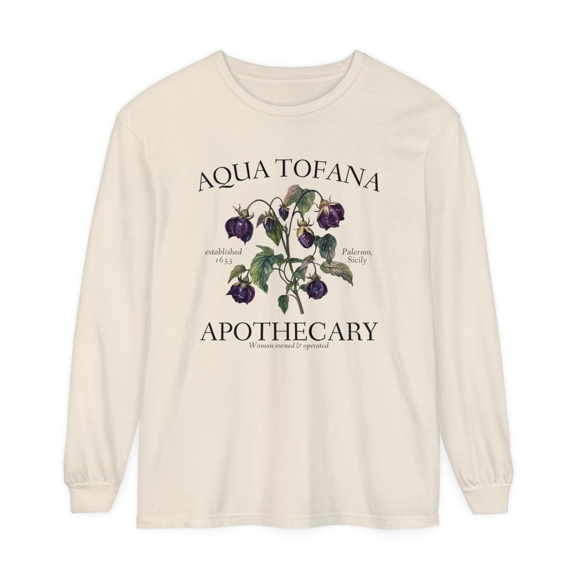 Aqua Tofana Apothecary * Comfort Colors Long Sleeve Tee * Giulia Feminist Reproductive Rights Smash the Patriarchy My Body My Choice Pro Roe