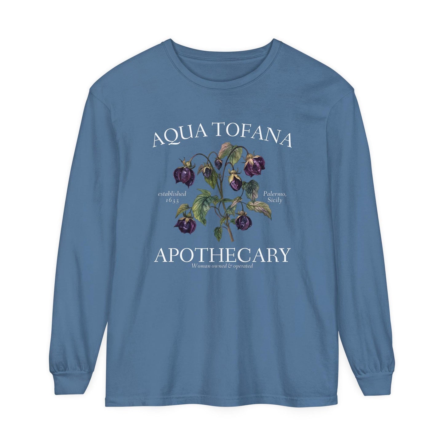 Aqua Tofana Apothecary * Comfort Colors Long Sleeve Tee * Giulia Feminist Reproductive Rights Smash the Patriarchy My Body My Choice Pro Roe