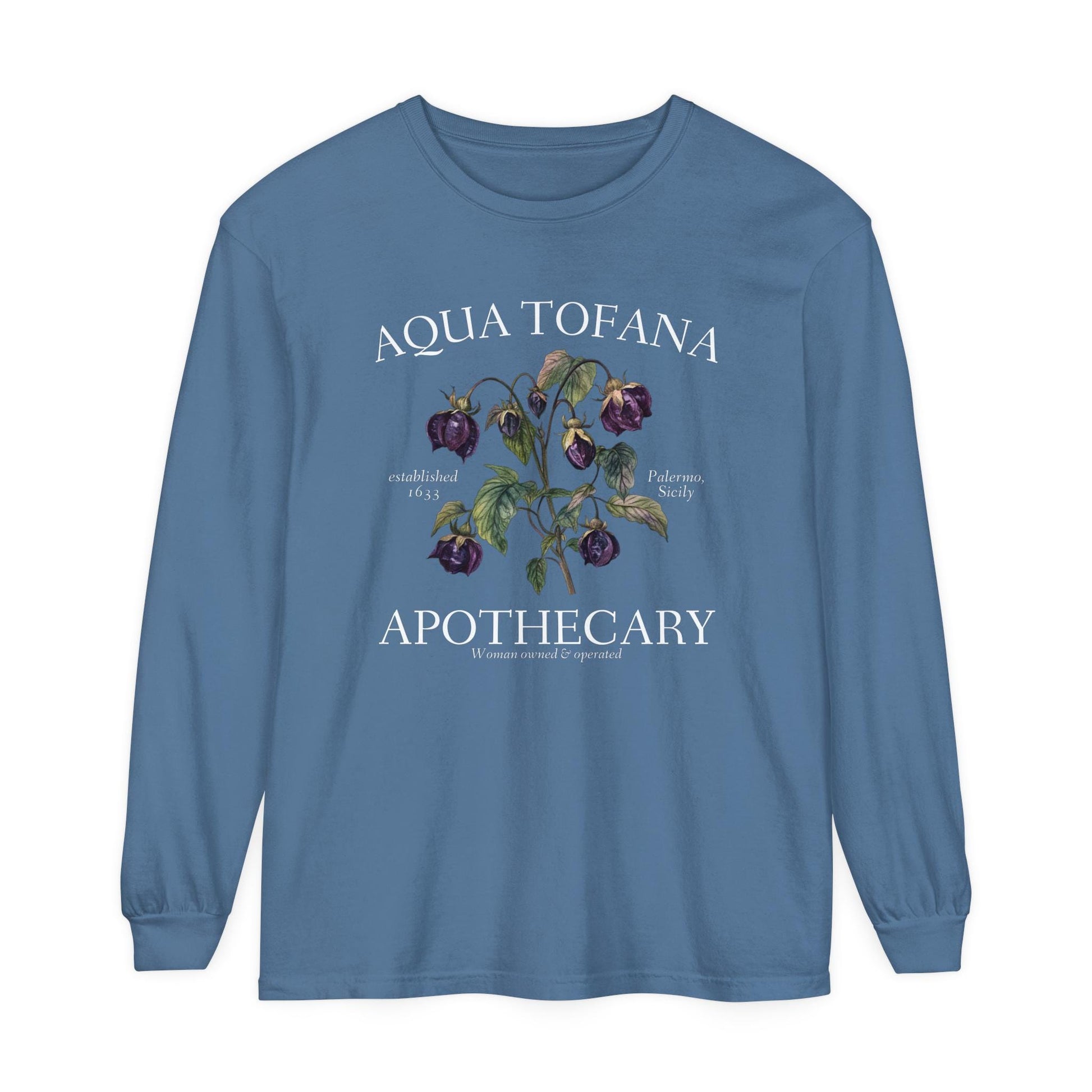 Aqua Tofana Apothecary * Comfort Colors Long Sleeve Tee * Giulia Feminist Reproductive Rights Smash the Patriarchy My Body My Choice Pro Roe