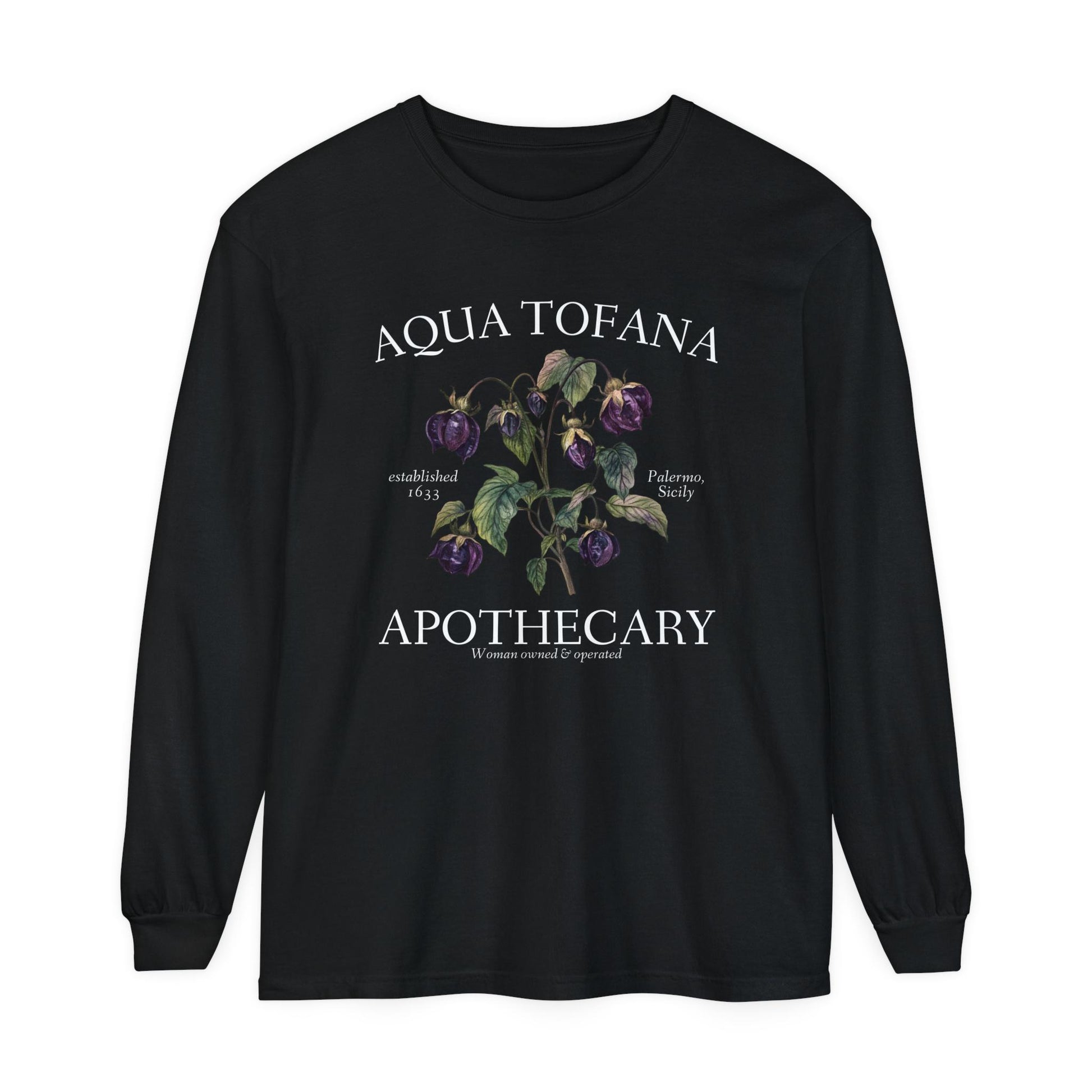 Aqua Tofana Apothecary * Comfort Colors Long Sleeve Tee * Giulia Feminist Reproductive Rights Smash the Patriarchy My Body My Choice Pro Roe