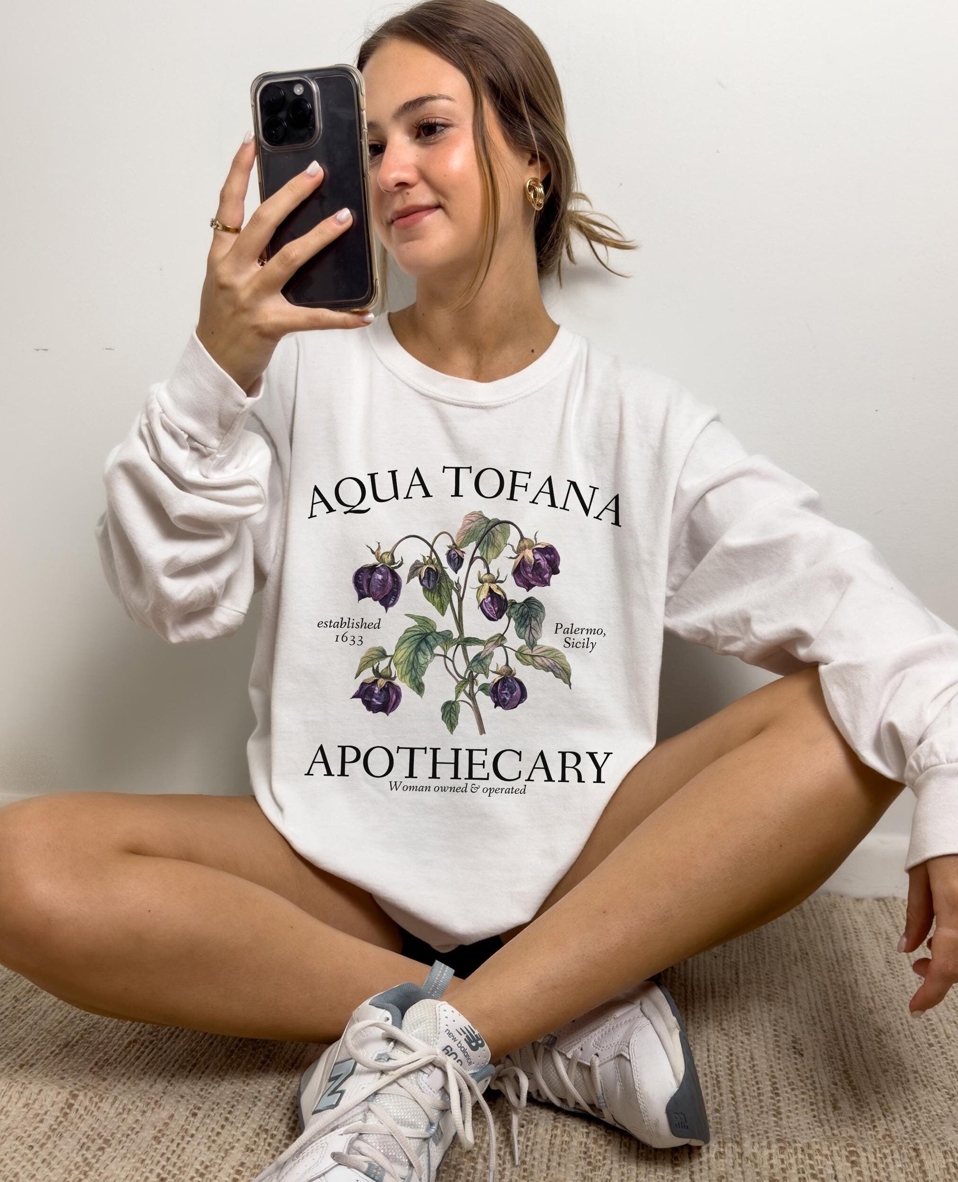 Aqua Tofana Apothecary * Comfort Colors Long Sleeve Tee * Giulia Feminist Reproductive Rights Smash the Patriarchy My Body My Choice Pro Roe