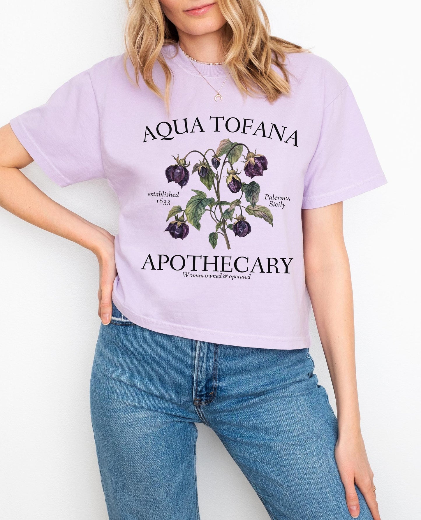 Aqua Tofana Apothecary * Comfort Colors Boxy Crop Tee Giulia Feminist Reproductive Rights Tshirt Smash the Patriarchy My Body Choice Pro Roe