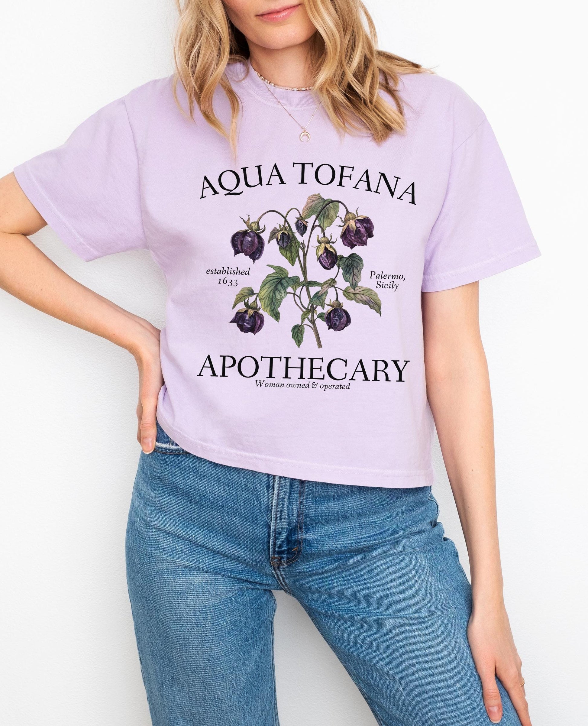 Aqua Tofana Apothecary * Comfort Colors Boxy Crop Tee Giulia Feminist Reproductive Rights Tshirt Smash the Patriarchy My Body Choice Pro Roe