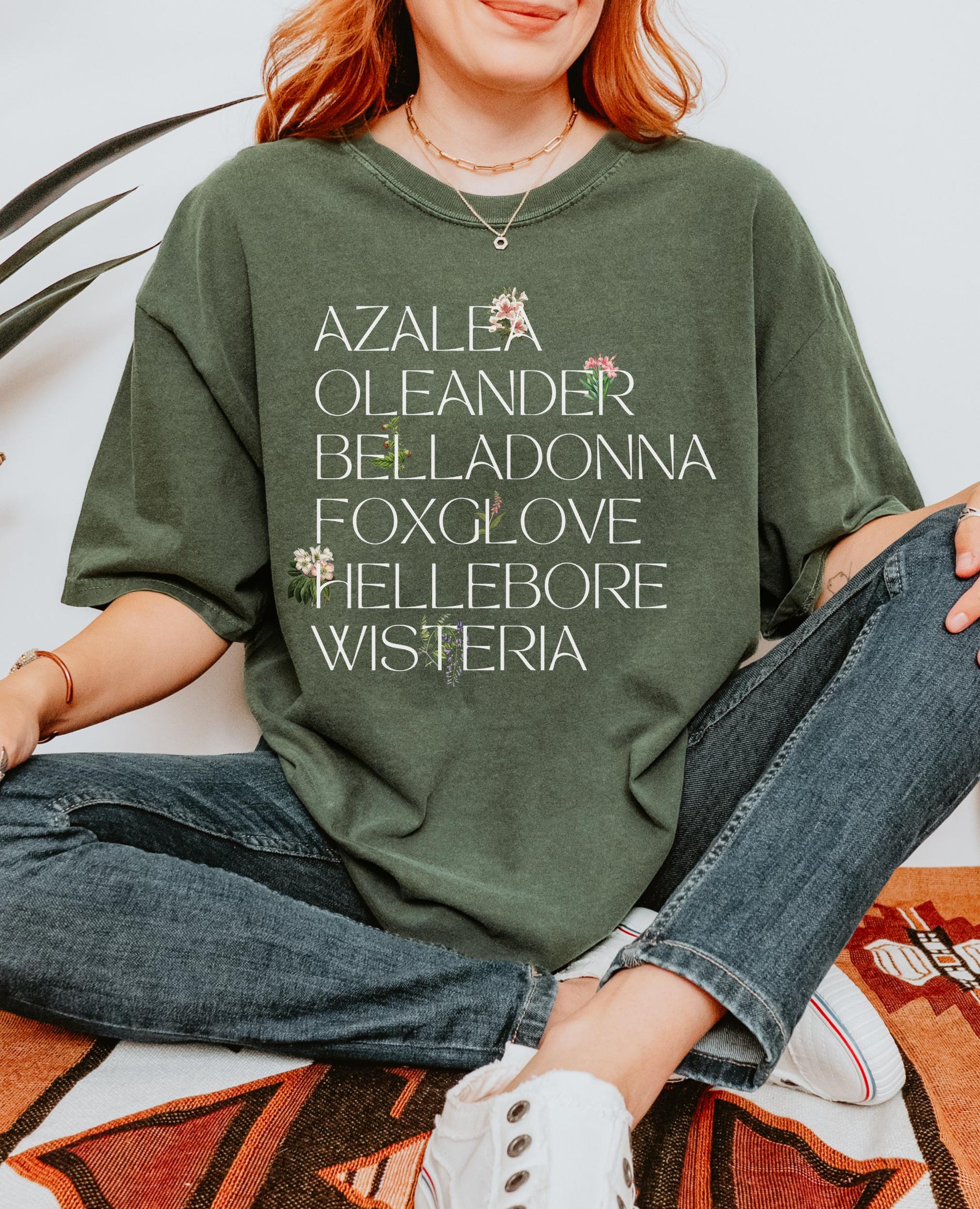Poison Garden Witchy Herbology Comfort Colors Tee * Smash Patriarchy Girls will be Girls shirt Aqua Tofana Feminist Equal Rights Belladonna