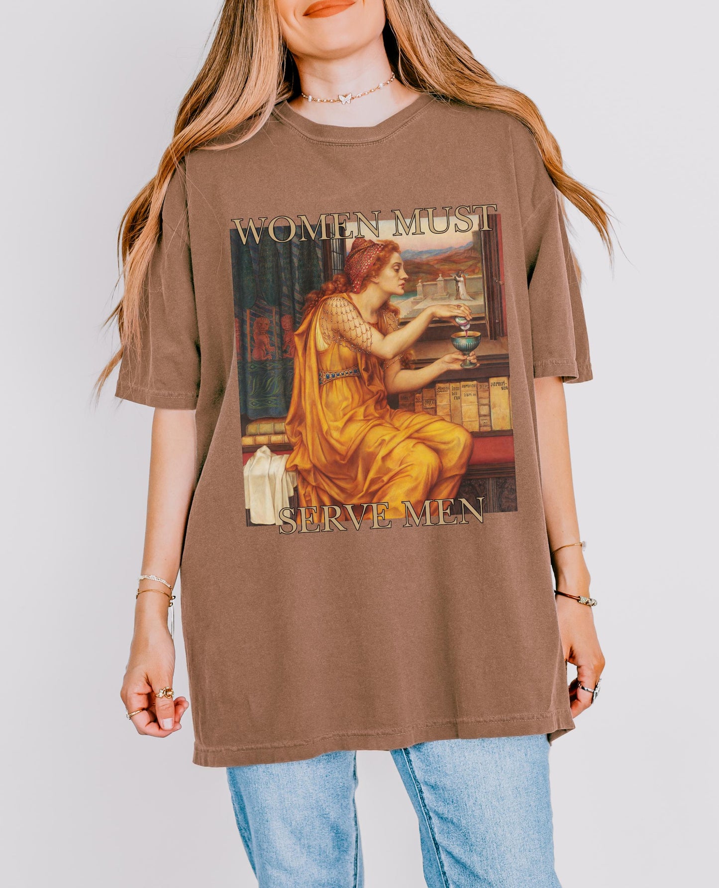 Unhinged Feminist Comfort Colors Shirt * Women Must Serve Men Aqua Tofana Poison patriarchy Female rage feminist Not Aspiring to be humble