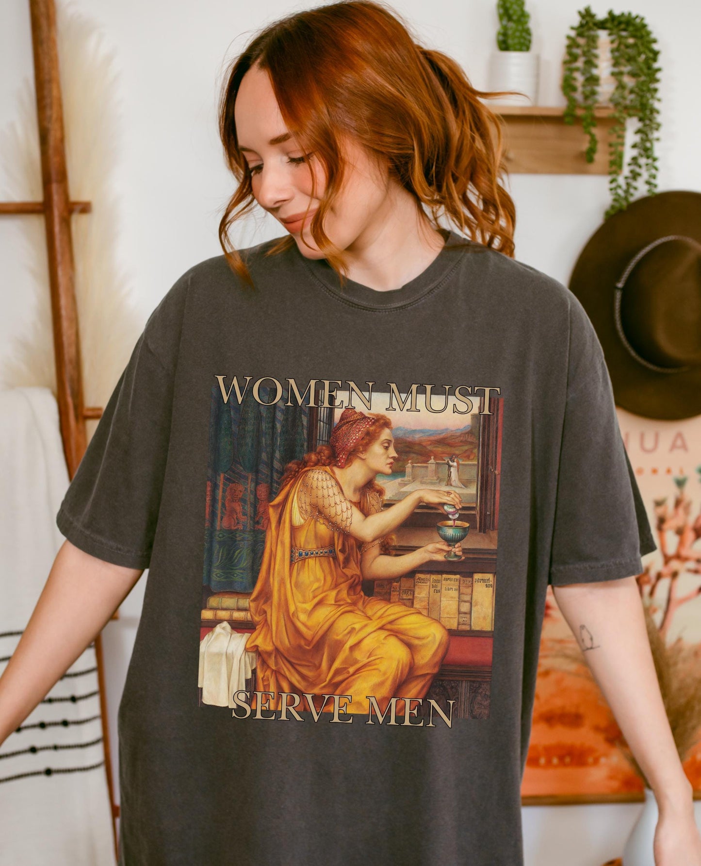 Unhinged Feminist Comfort Colors Shirt * Women Must Serve Men Aqua Tofana Poison patriarchy Female rage feminist Not Aspiring to be humble