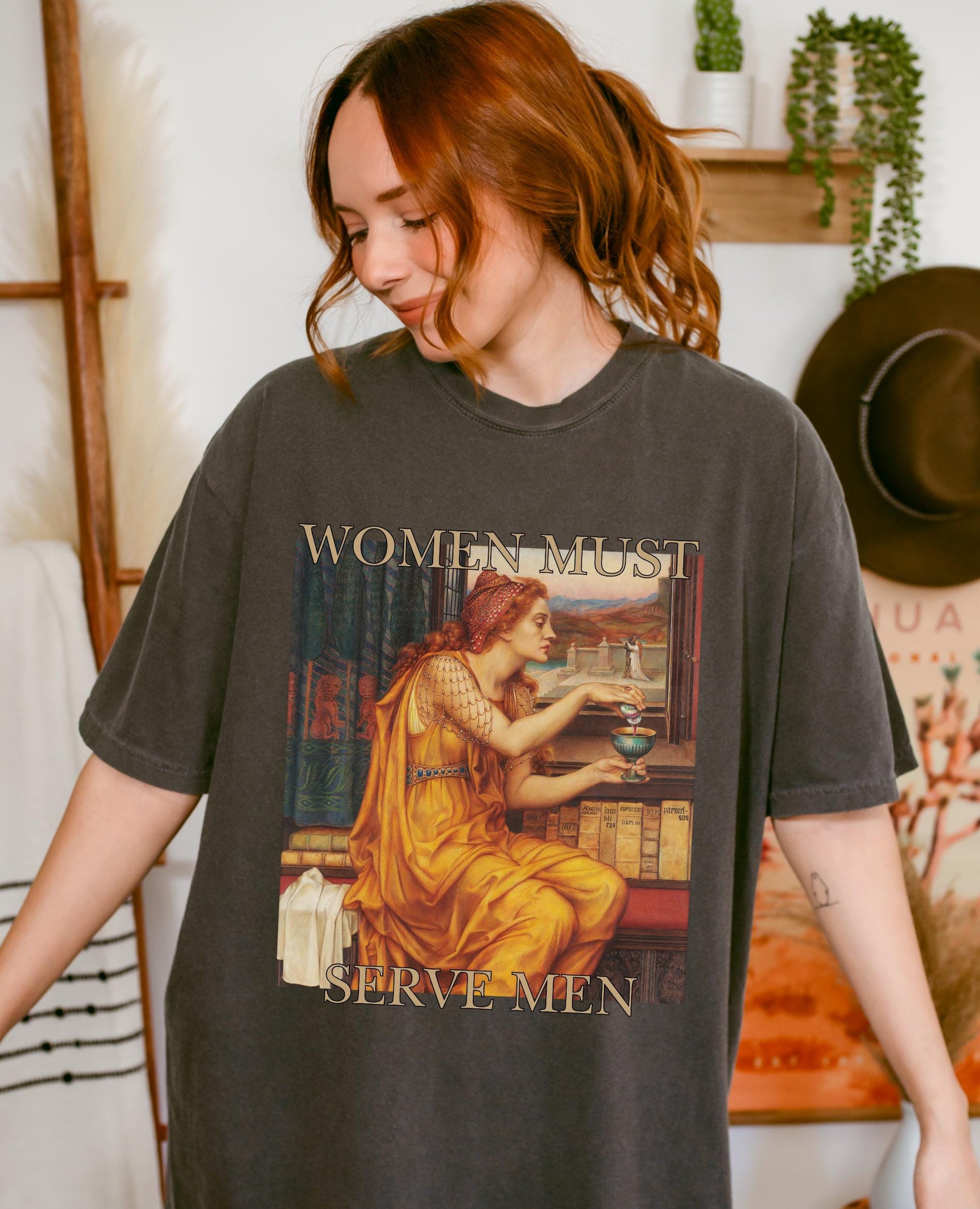 Unhinged Feminist Comfort Colors Shirt * Women Must Serve Men Aqua Tofana Poison patriarchy Female rage feminist Not Aspiring to be humble