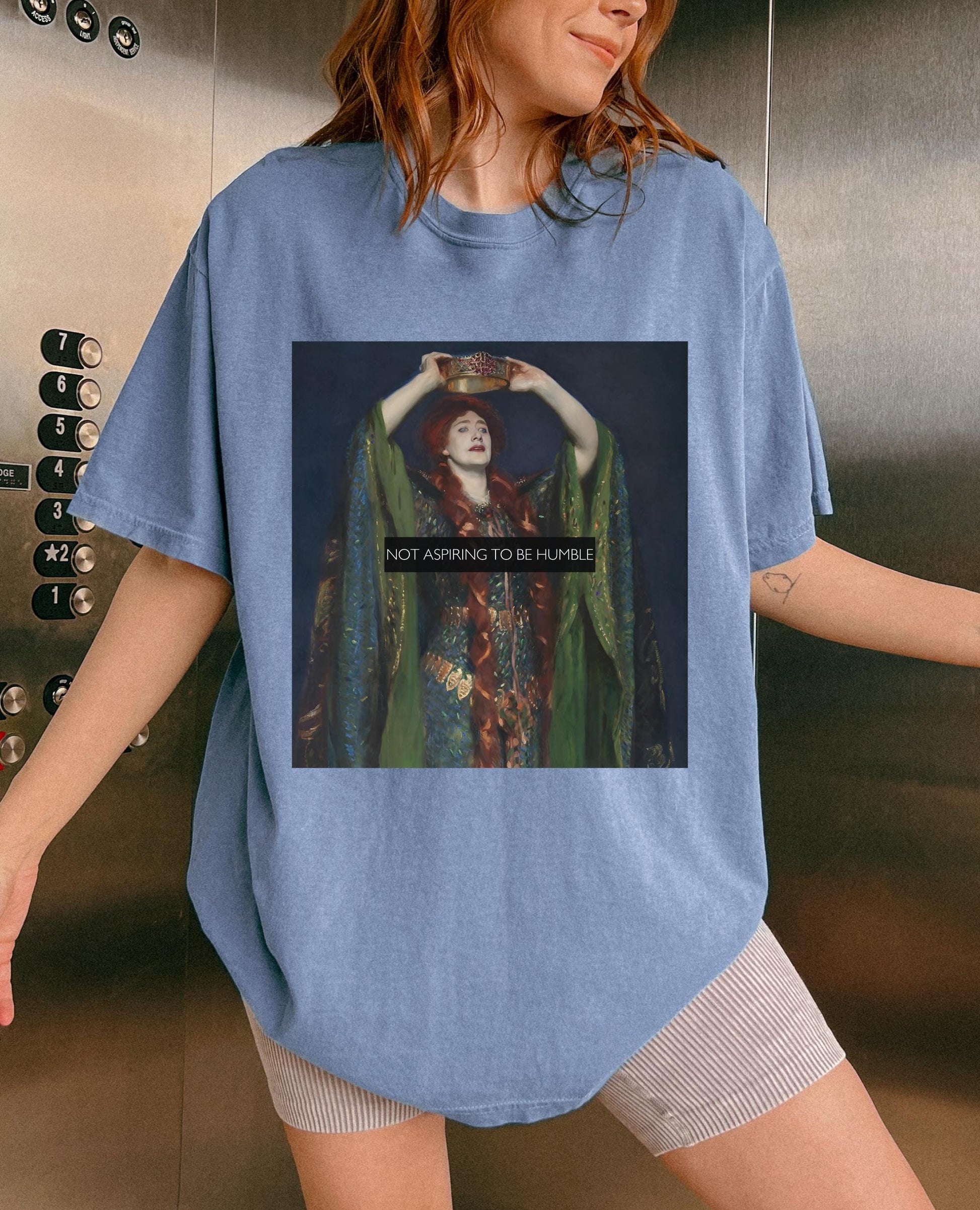 Not Aspiring to be Humble Comfort Colors Tshirt * Shakespeare Lady Macbeth Unhinged Rage Trendy Art Tee * Women's Equal Rights Feminist