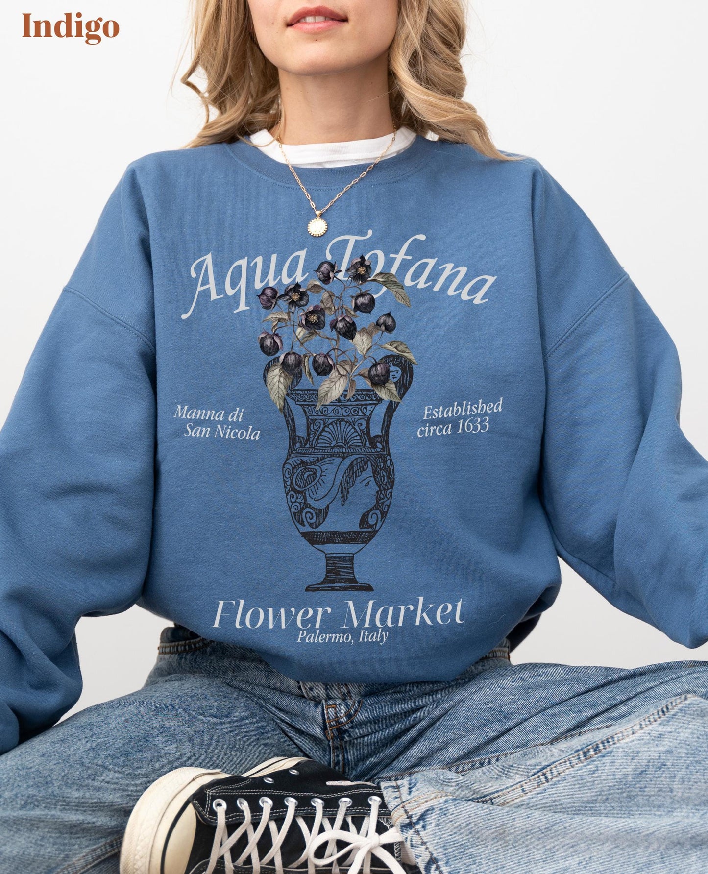 Aqua Tofana Flower Market Sweatshirt * Giulia Feminist Female Rage Pro Roe Poison the Patriarchy Girls will be Girls Funny Unhinged shirt