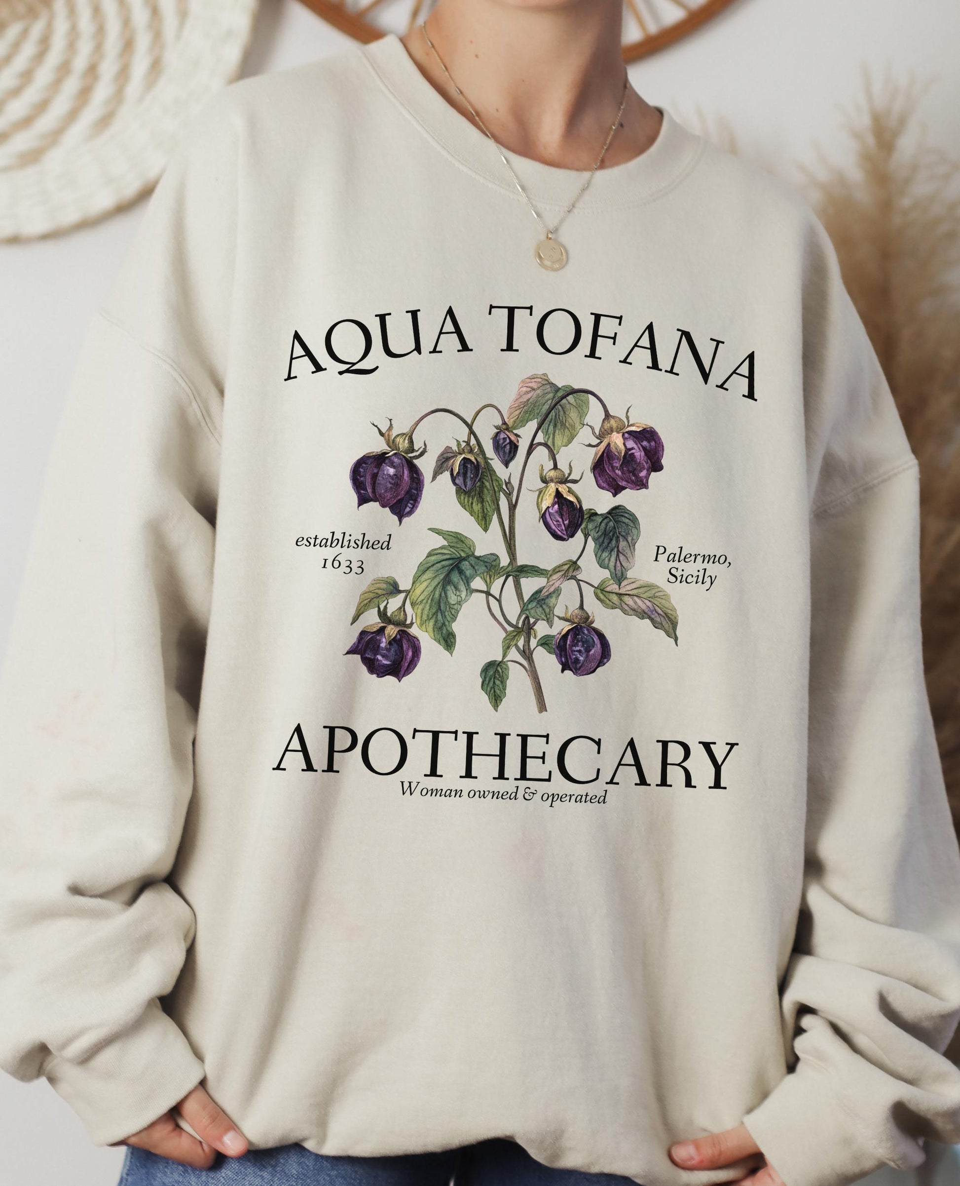 Aqua Tofana Apothecary Sweatshirt * Giulia Feminist Reproductive Rights * Smash the Patriarchy My Body My Choice Pro Roe Girls will be girls