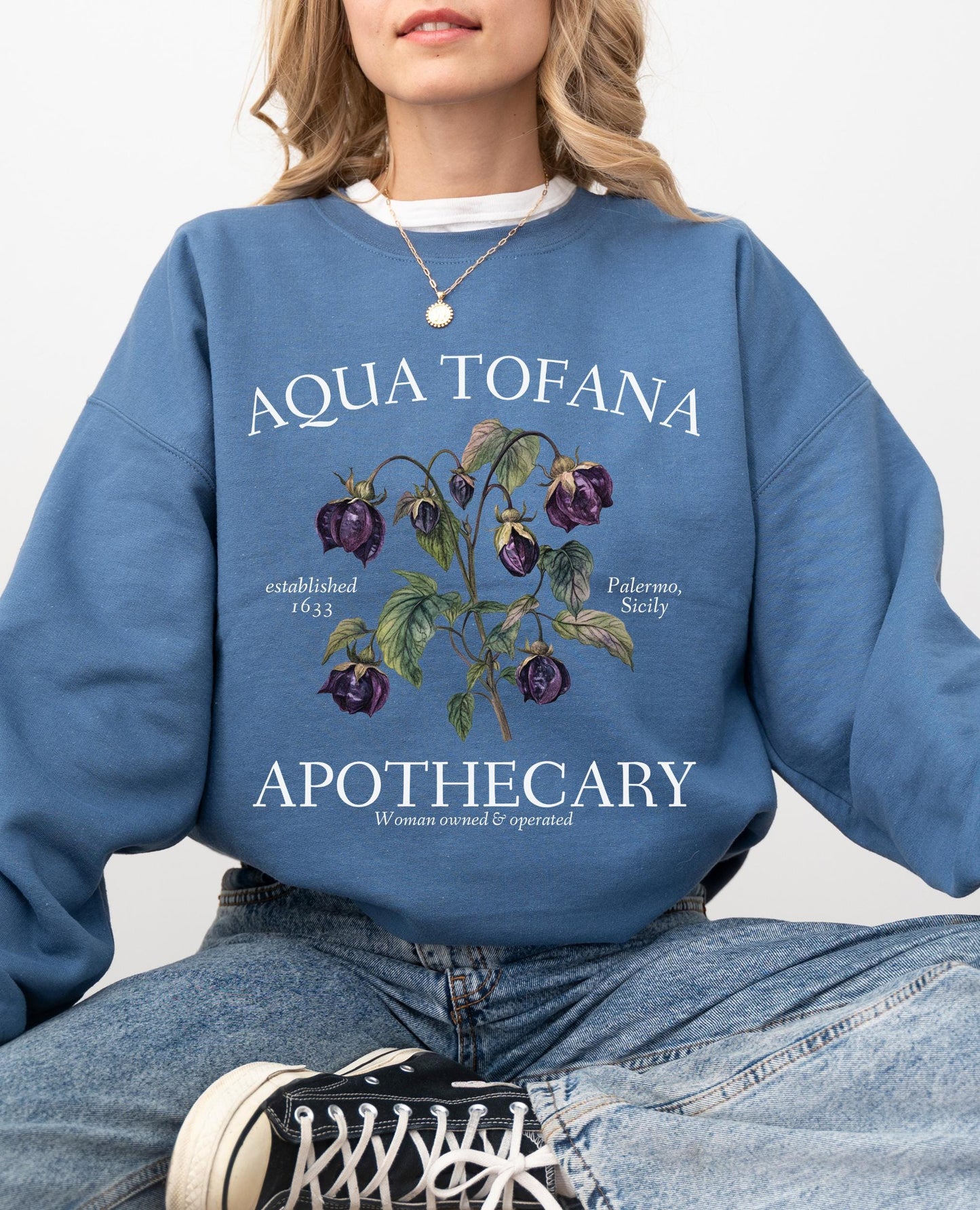 Aqua Tofana Apothecary Sweatshirt * Giulia Feminist Reproductive Rights * Smash the Patriarchy My Body My Choice Pro Roe Girls will be girls