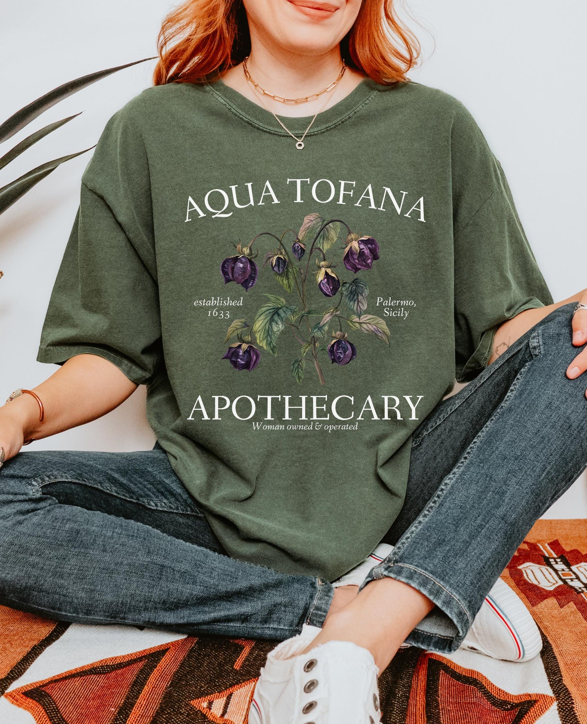 Aqua Tofana Apothecary * Comfort Colors Tee * Giulia Feminist Reproductive Rights Tshirt * Smash the Patriarchy My Body My Choice Pro Roe