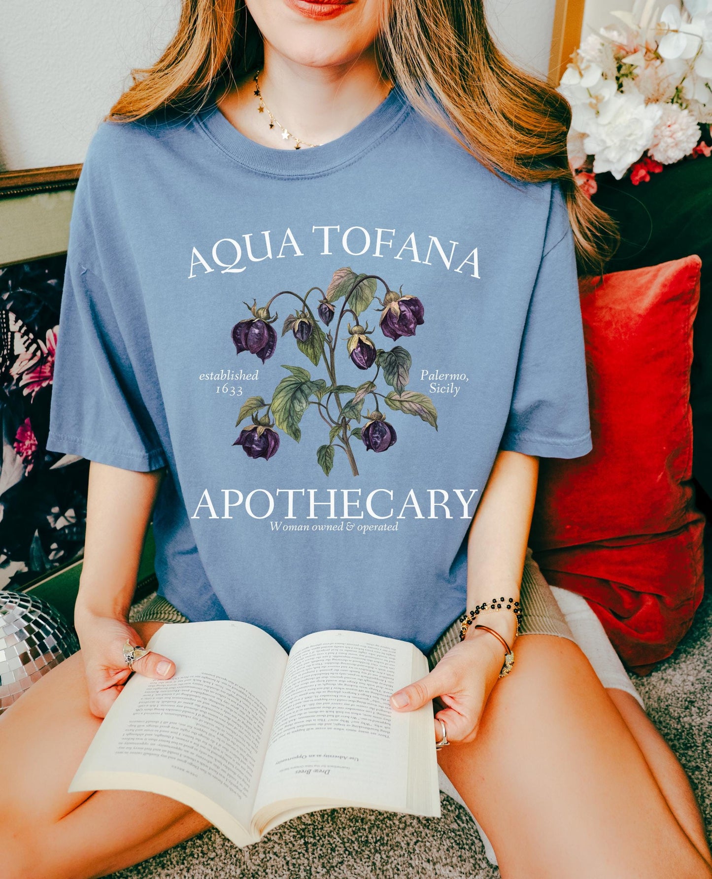 Aqua Tofana Apothecary * Comfort Colors Tee * Giulia Feminist Reproductive Rights Tshirt * Smash the Patriarchy My Body My Choice Pro Roe
