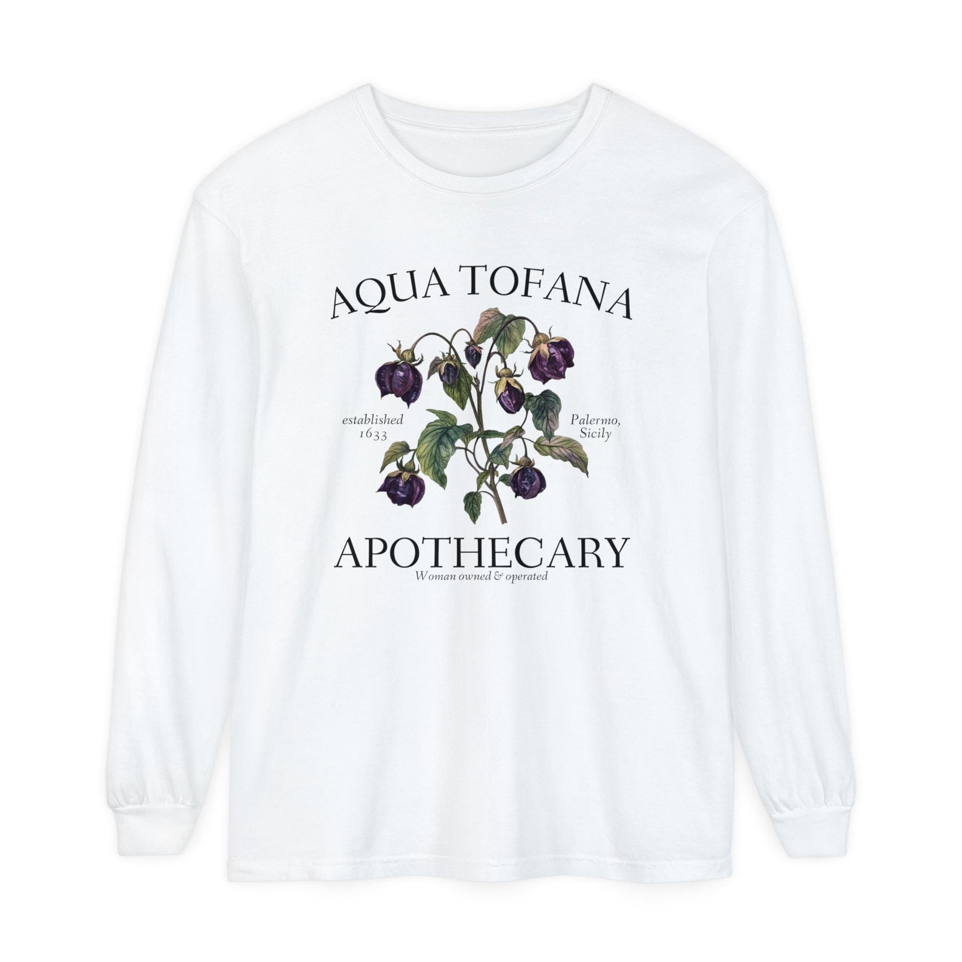 Aqua Tofana Apothecary * Comfort Colors Long Sleeve Tee * Giulia Feminist Reproductive Rights Smash the Patriarchy My Body My Choice Pro Roe