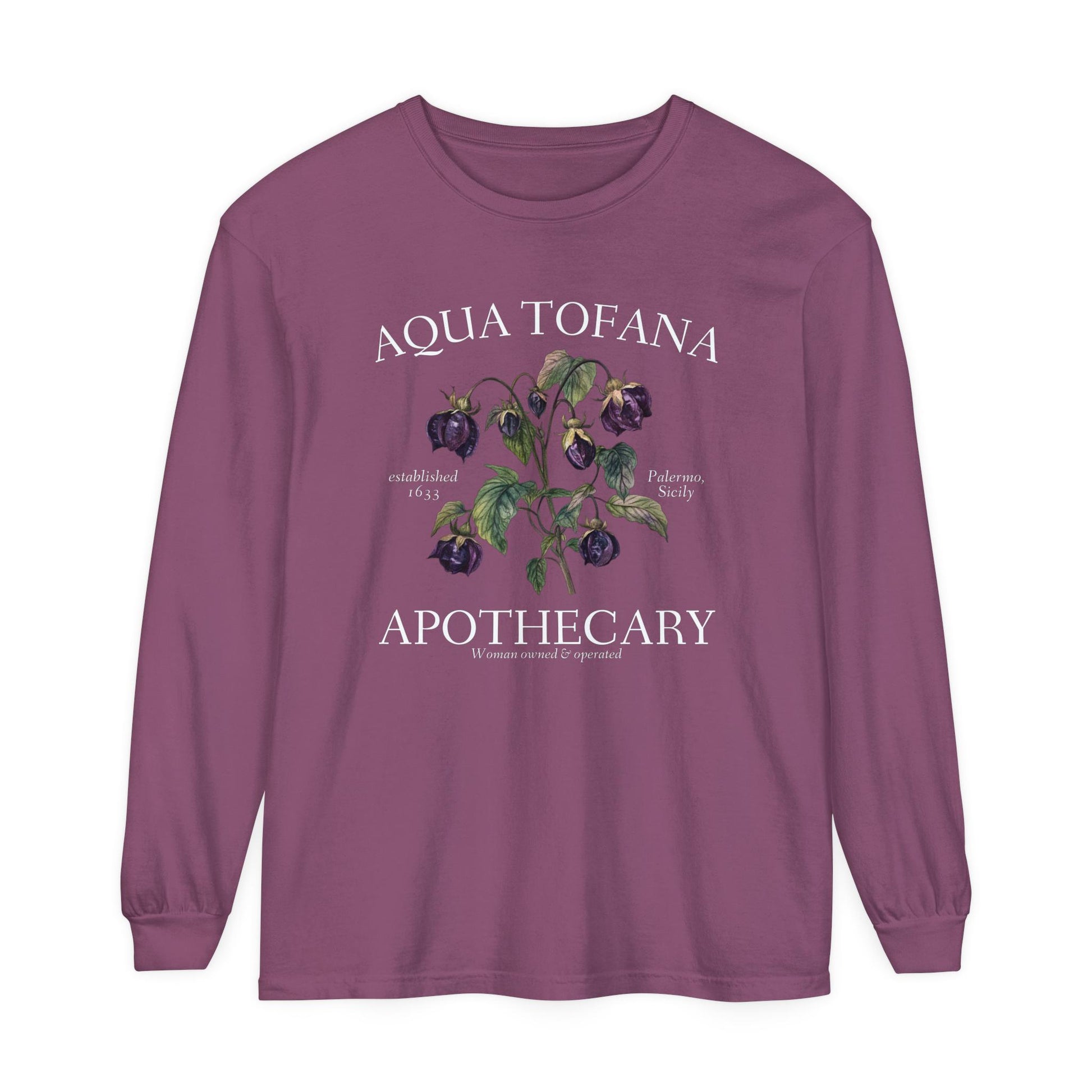 Aqua Tofana Apothecary * Comfort Colors Long Sleeve Tee * Giulia Feminist Reproductive Rights Smash the Patriarchy My Body My Choice Pro Roe