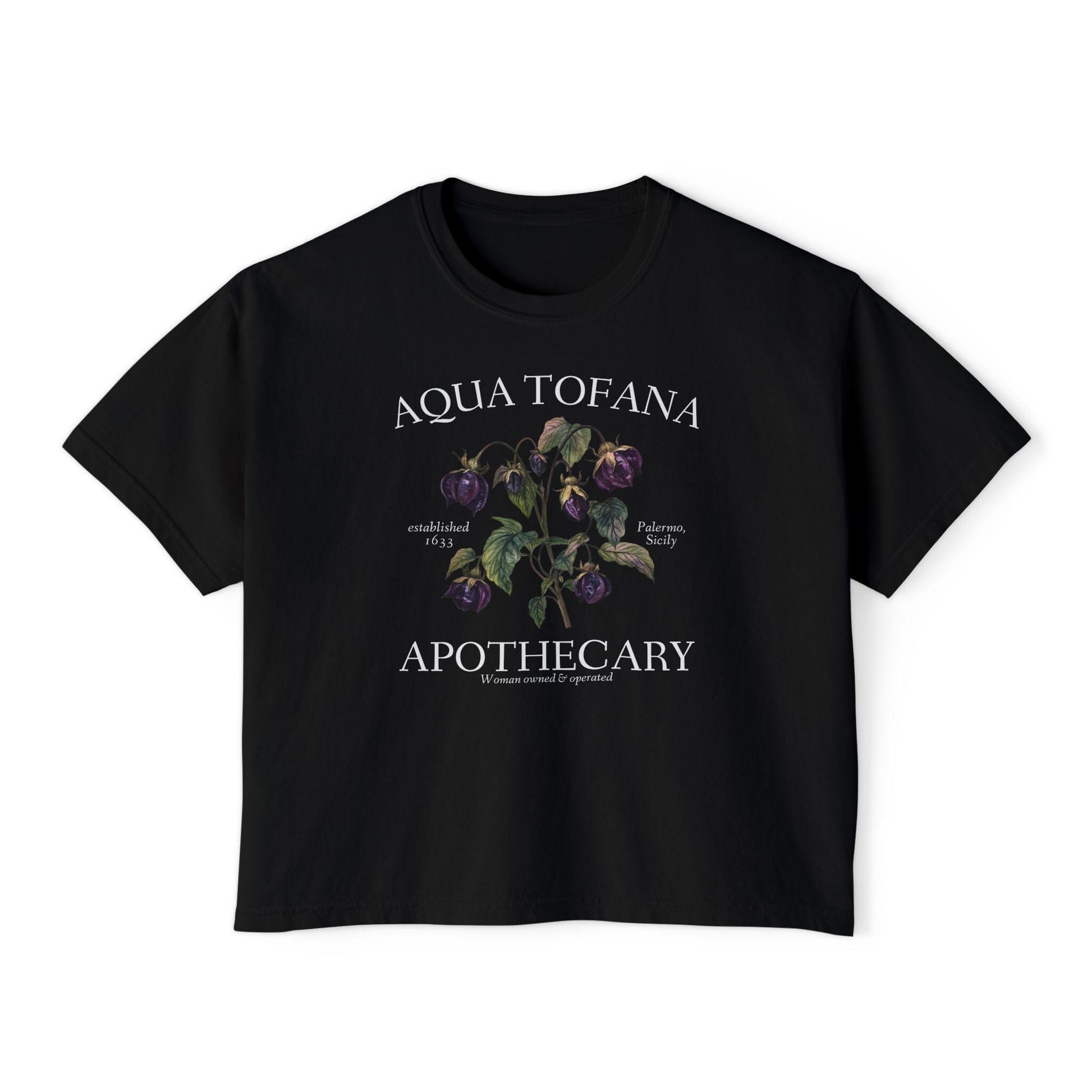 Aqua Tofana Apothecary * Comfort Colors Boxy Crop Tee Giulia Feminist Reproductive Rights Tshirt Smash the Patriarchy My Body Choice Pro Roe