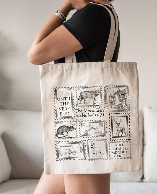 Mauraders Stamp Collection Canvas Tote Bag * Wizard Collection