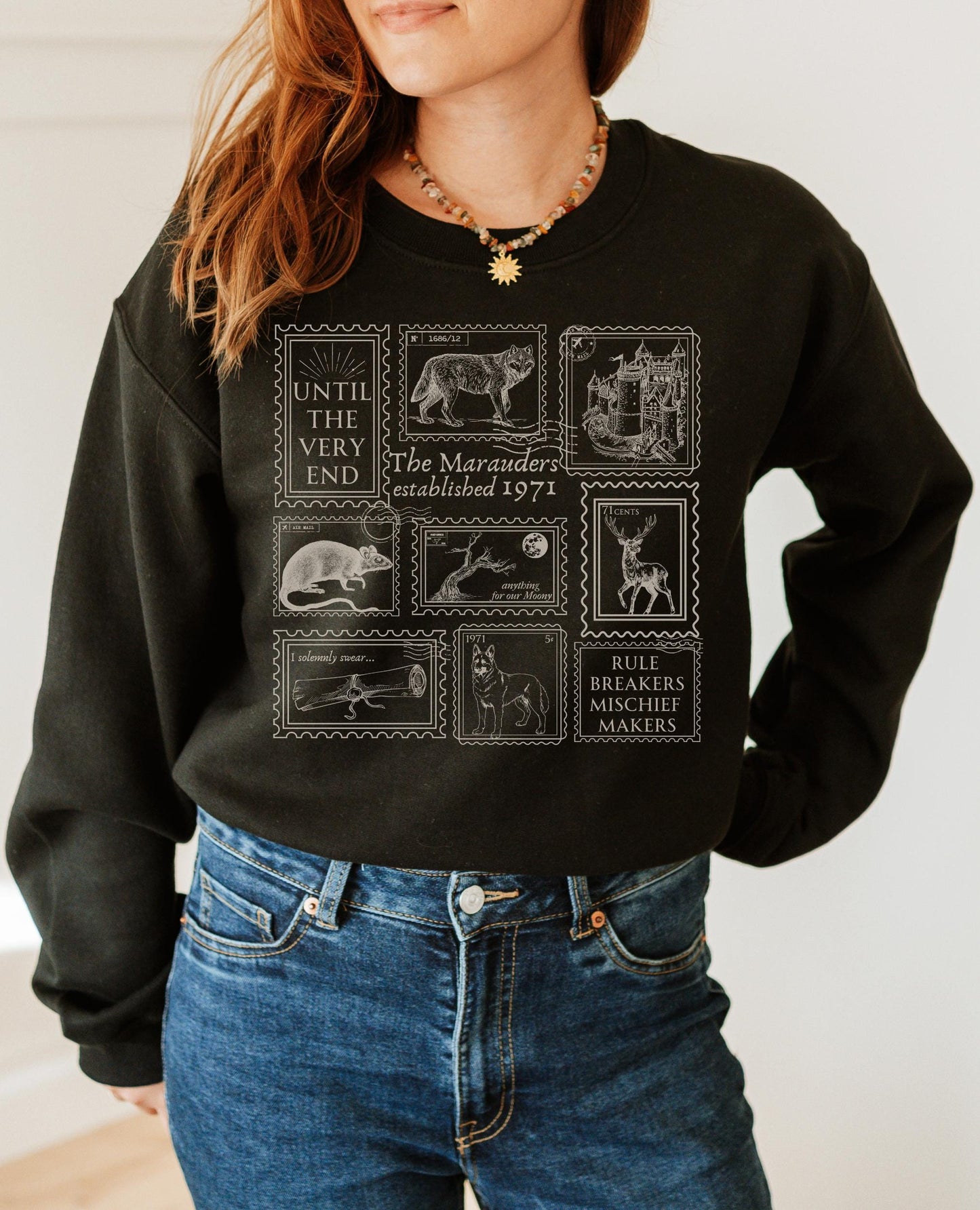 Mauraders Wizard Stamp Collection Sweatshirt