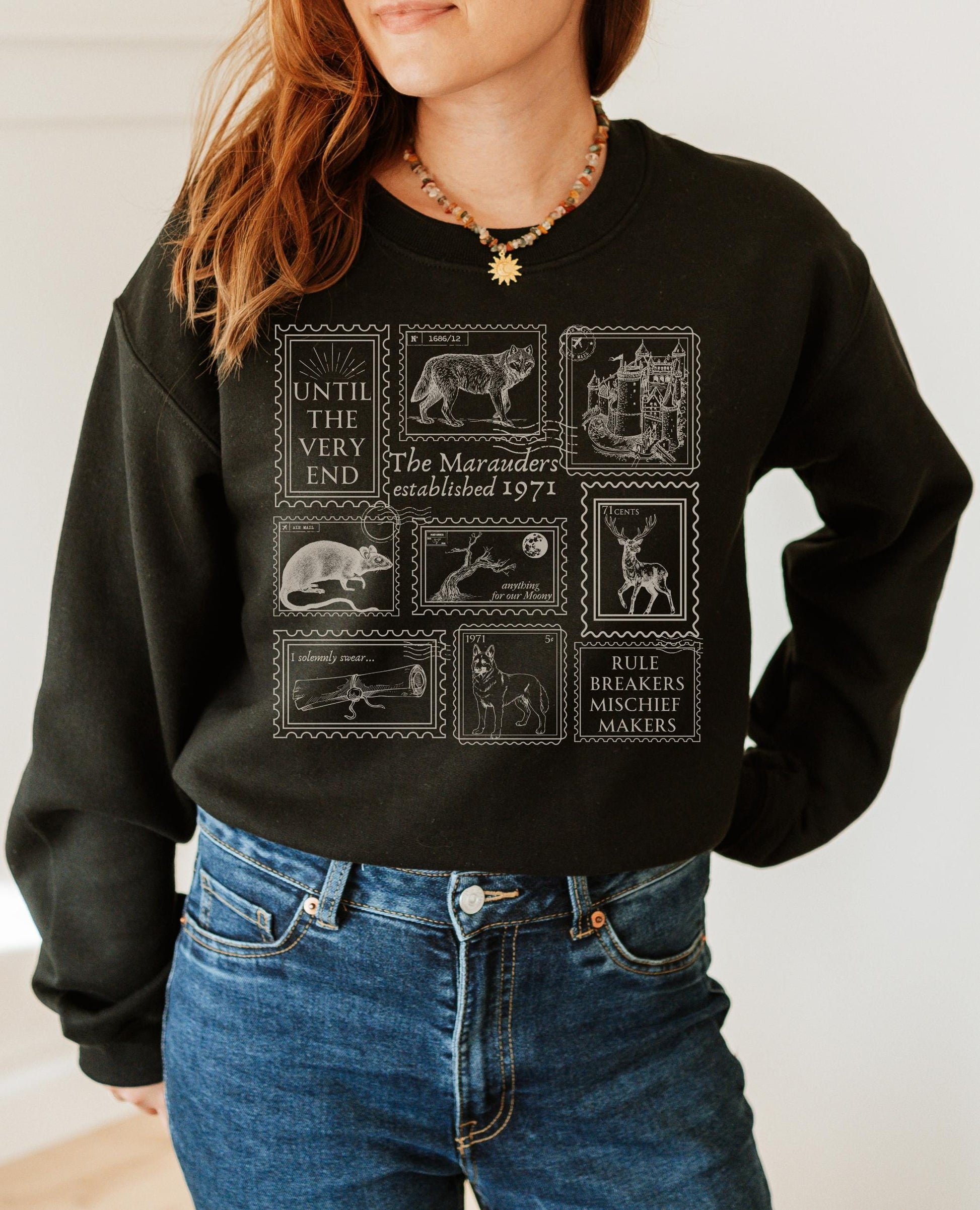Mauraders Wizard Stamp Collection Sweatshirt