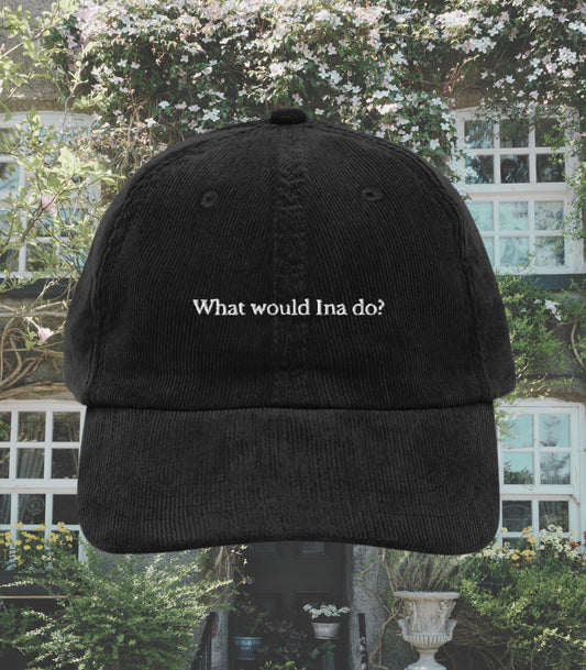 What would Ina do? Vintage corduroy dad hat * store bought fabulous barefoot domestic goddess * hostess foodie gift idea