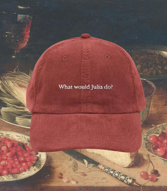 What would Julia do? Vintage corduroy dad hat * bon appetit butter foodie lover hostess gift ina martha julia nancy coastal french aesthetic