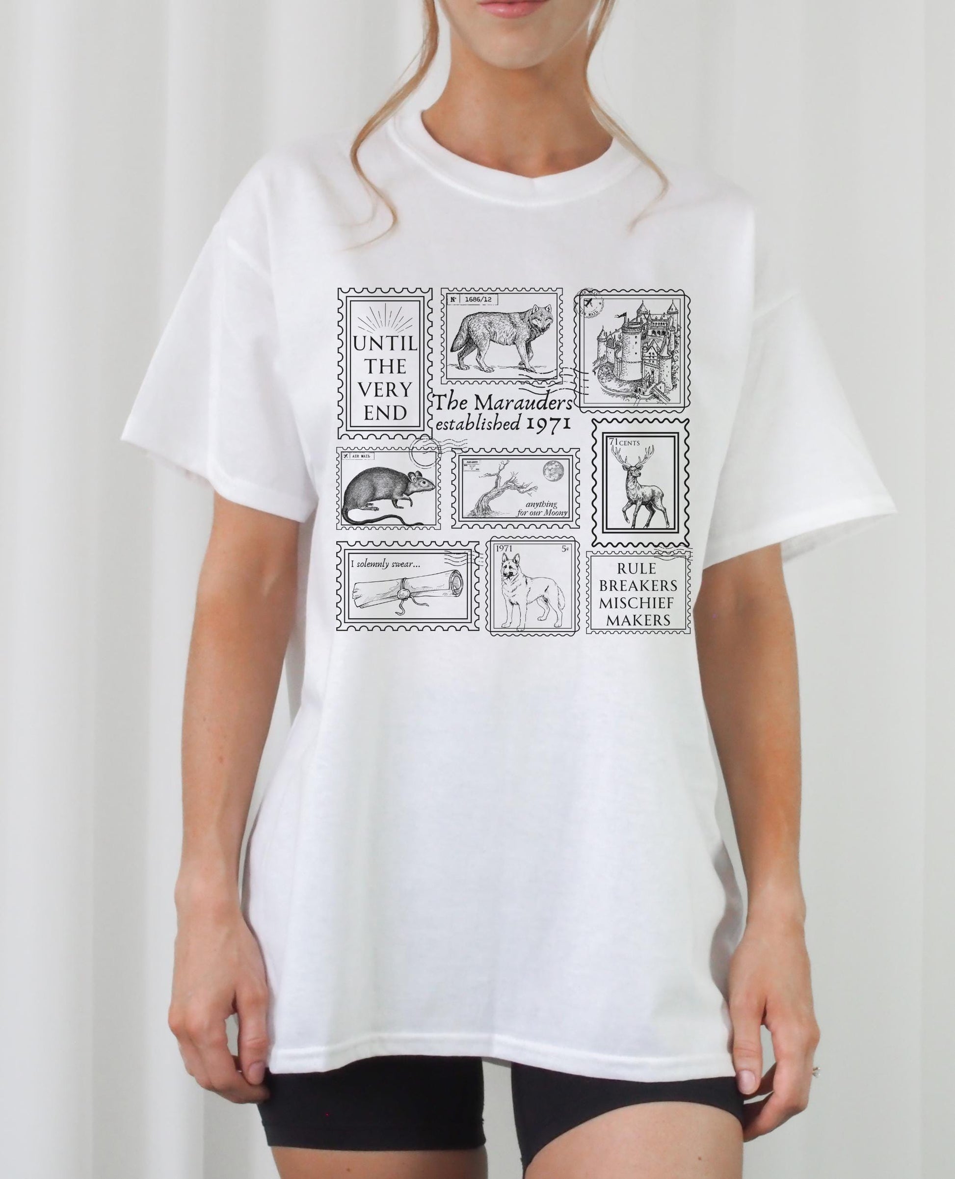 Mauraders Wizard Stamp Collection T-shirt