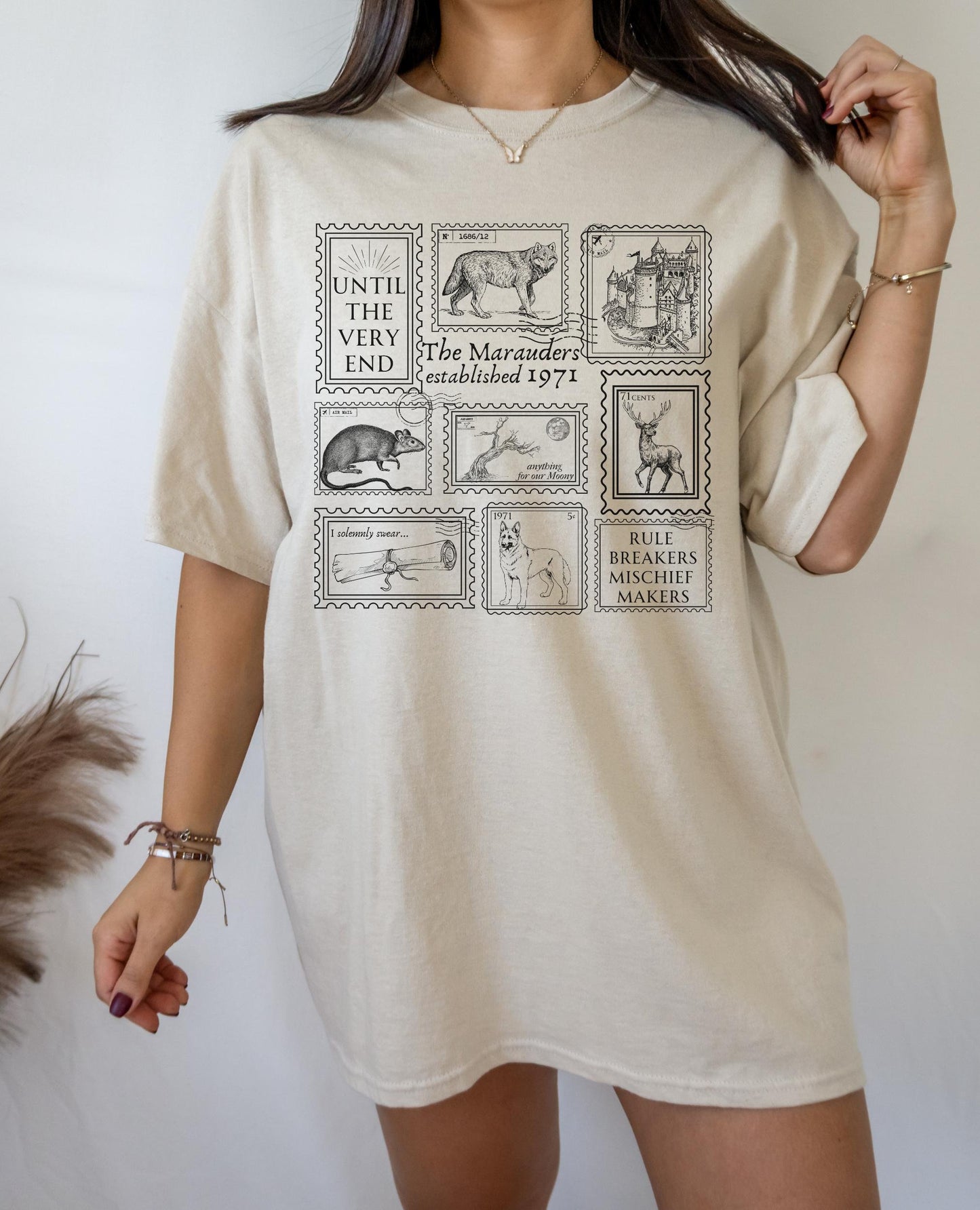 Mauraders Wizard Stamp Collection T-shirt