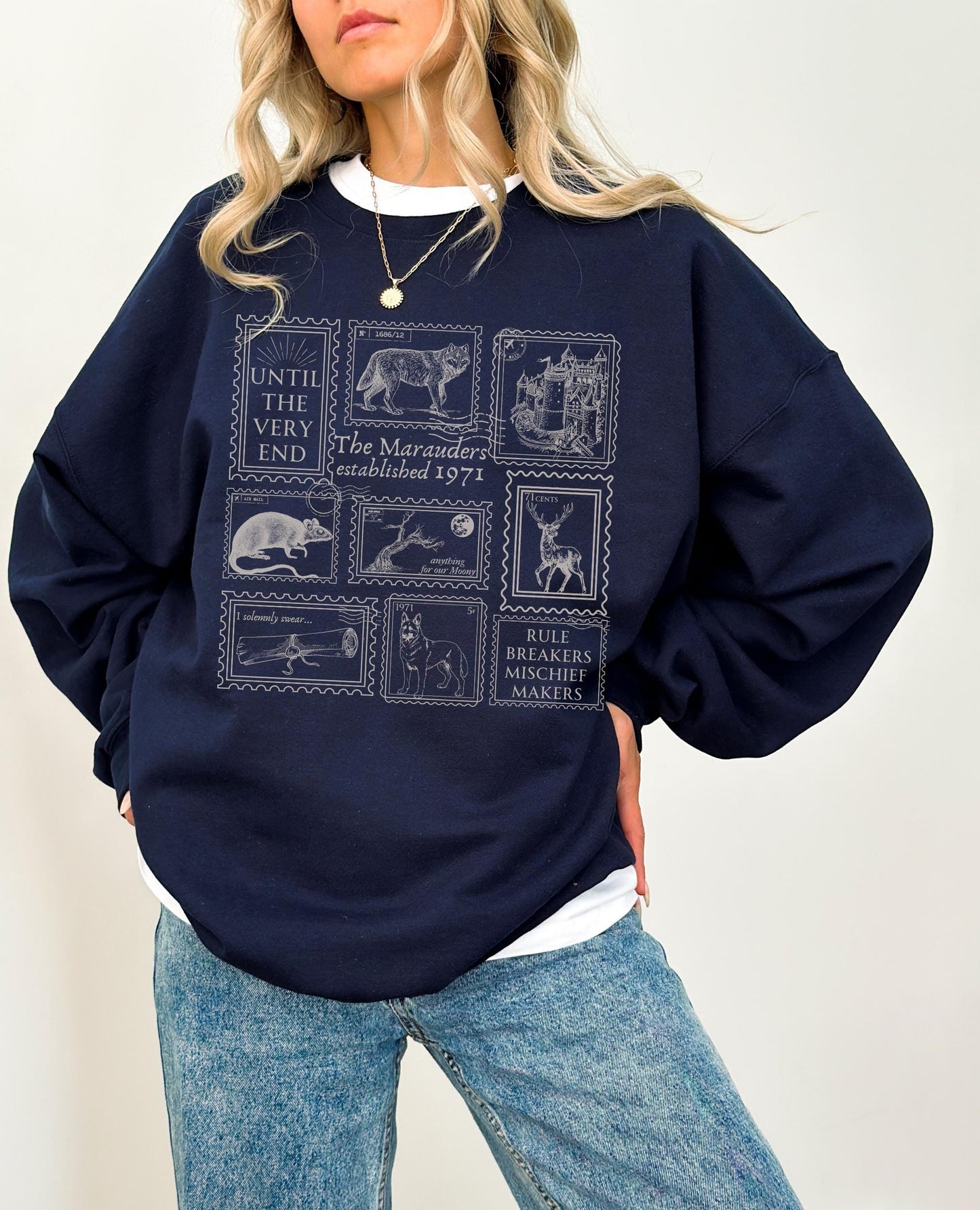 Mauraders Wizard Stamp Collection Sweatshirt