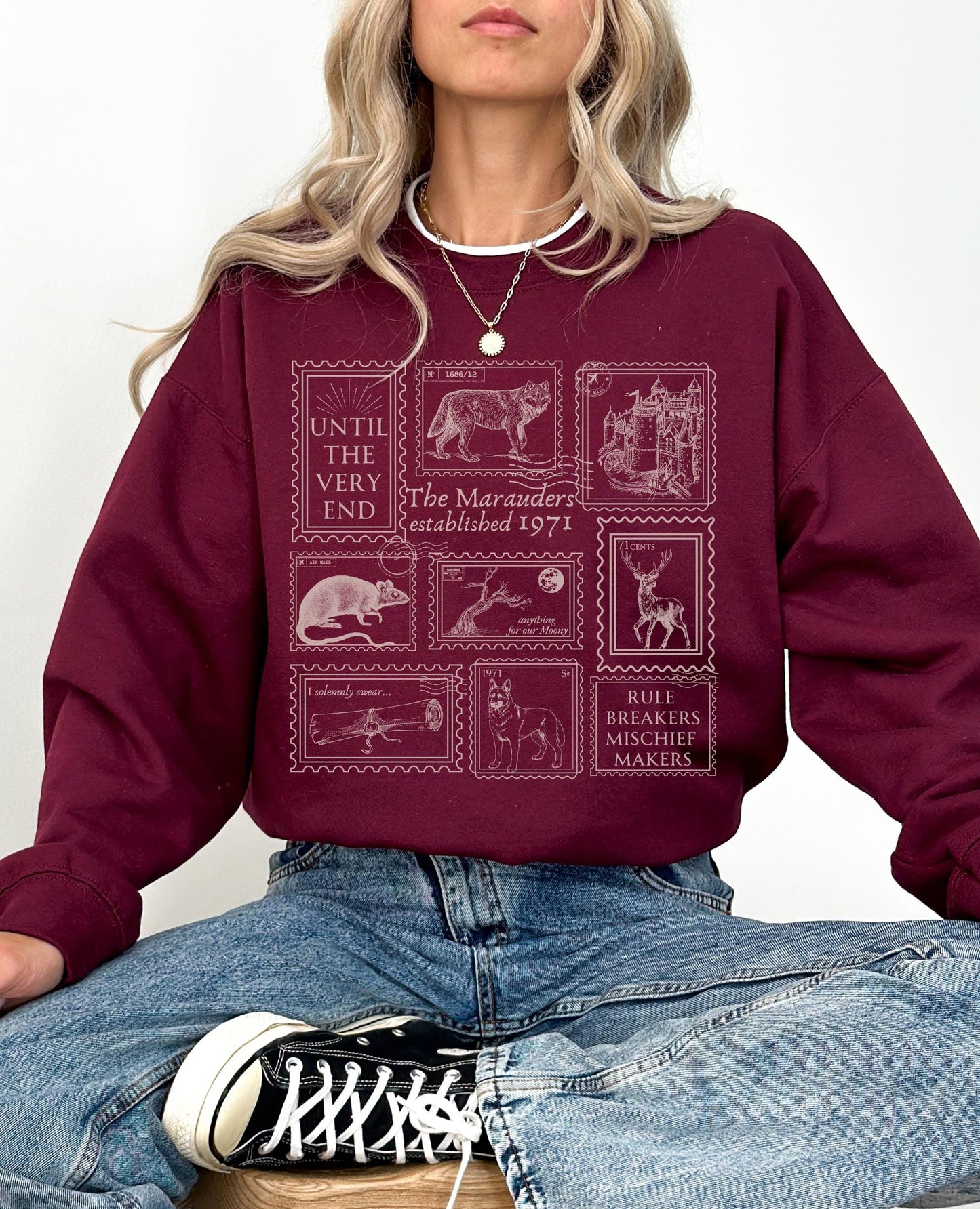 Mauraders Wizard Stamp Collection Sweatshirt
