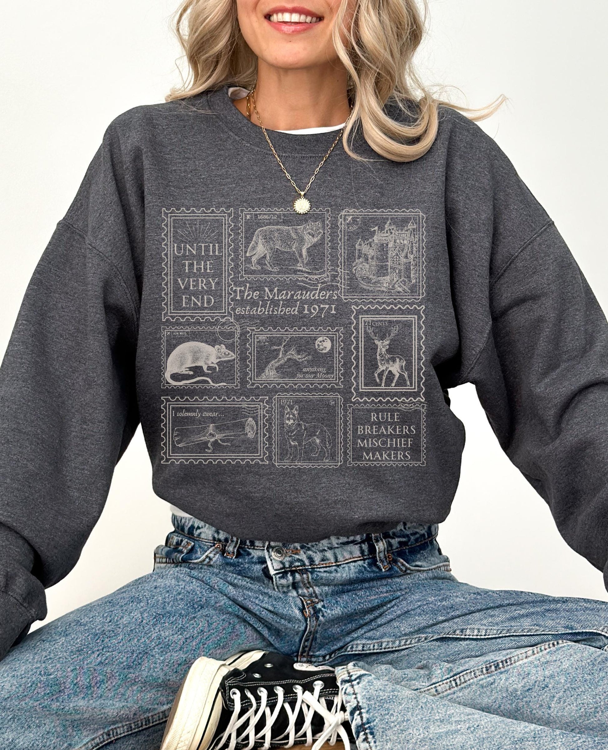 Mauraders Wizard Stamp Collection Sweatshirt