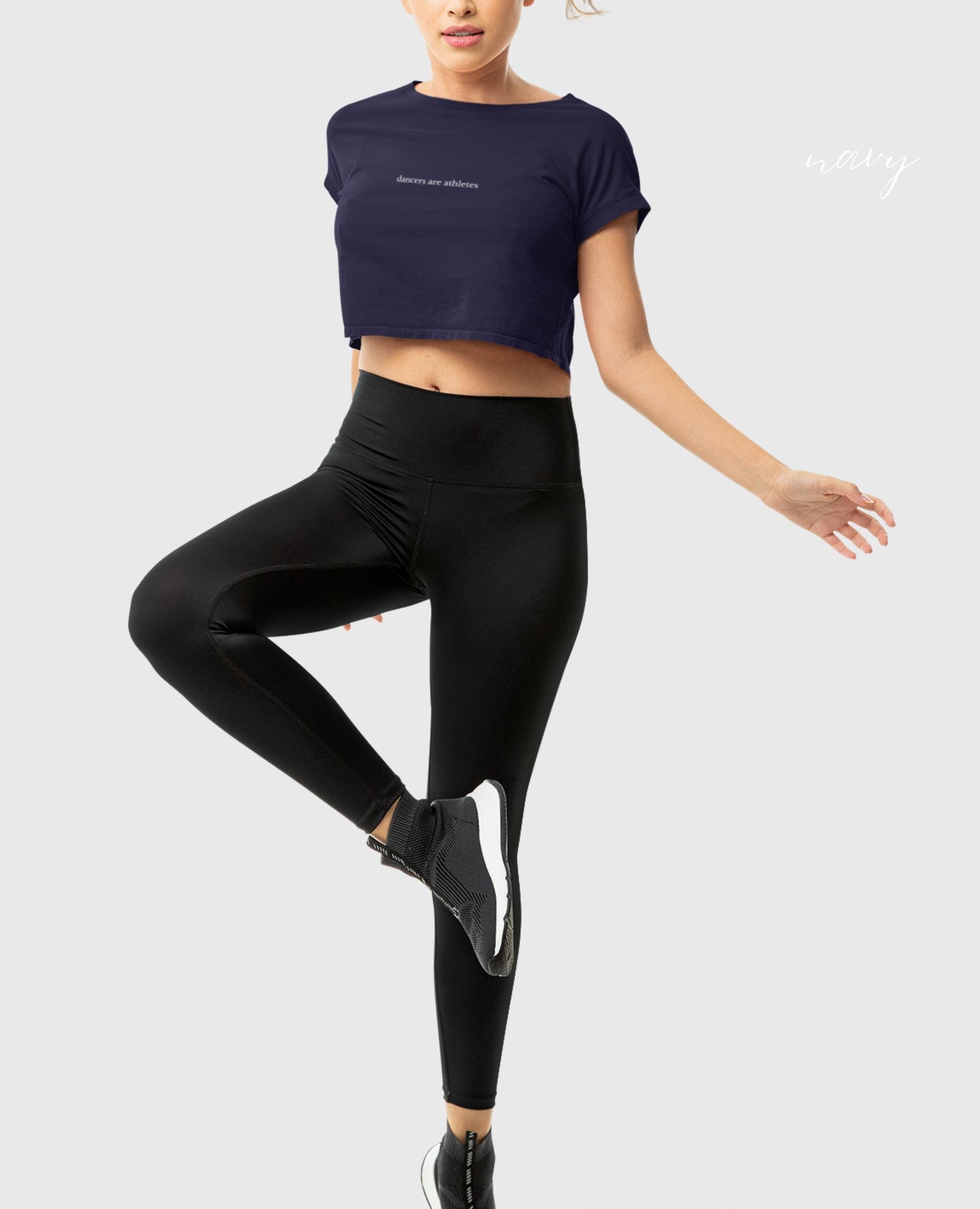 Dancers are athletes Balletcore Crop Tee * Ballerina Pointe Plie Chasse Jete * Theater Tap Hip Hop Jazz Dance Teacher Dancer Tshirt Gift