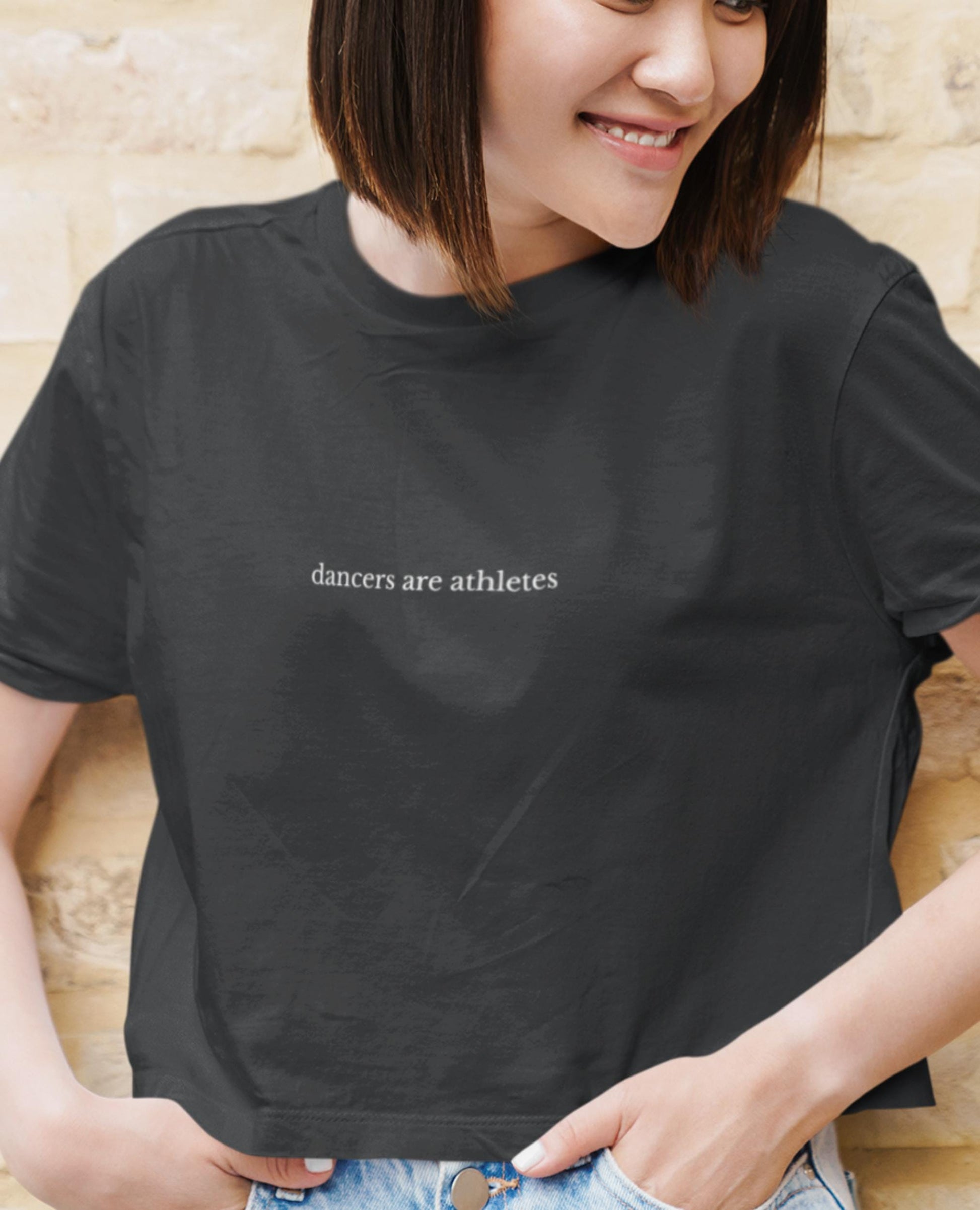 Dancers are athletes Balletcore Crop Tee * Ballerina Pointe Plie Chasse Jete * Theater Tap Hip Hop Jazz Dance Teacher Dancer Tshirt Gift