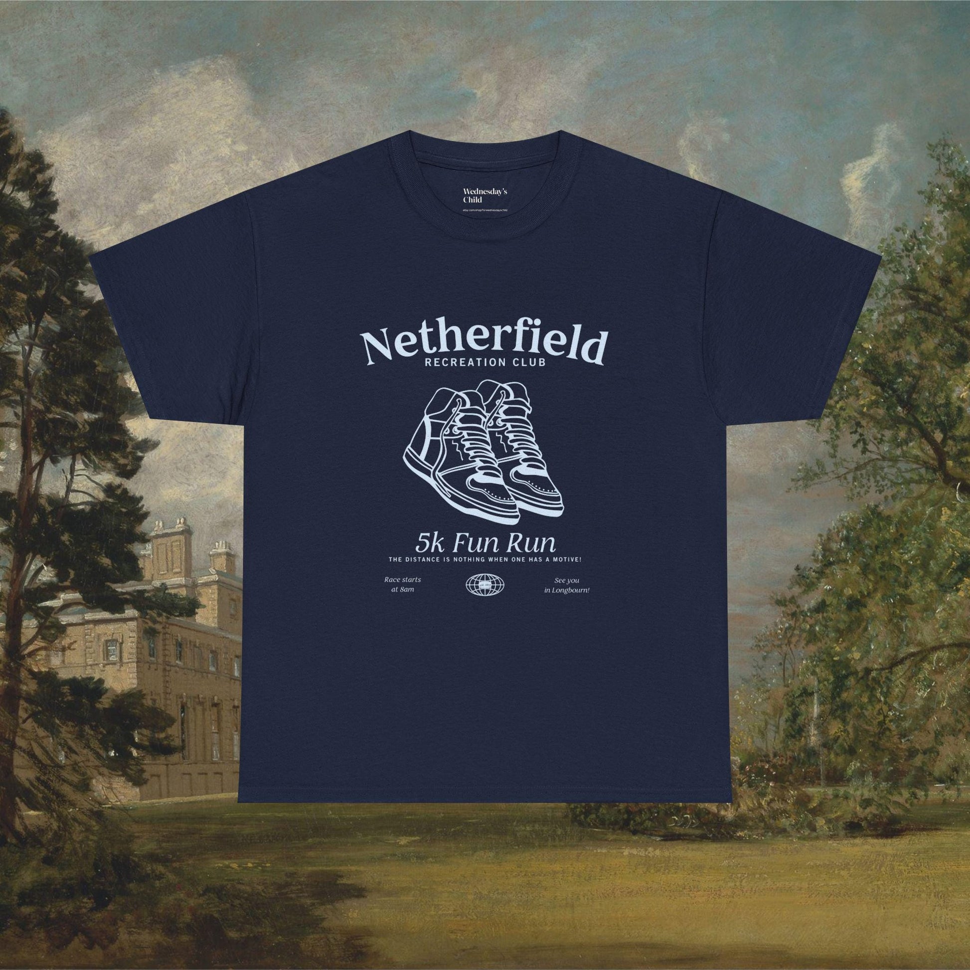 Pride & Prejudice Netherfield 5k Fun Run Tshirt * Very Fond of Walking Pemberley Mr Darcy Bookish Marathon Runner Gift Jane Austen Merch