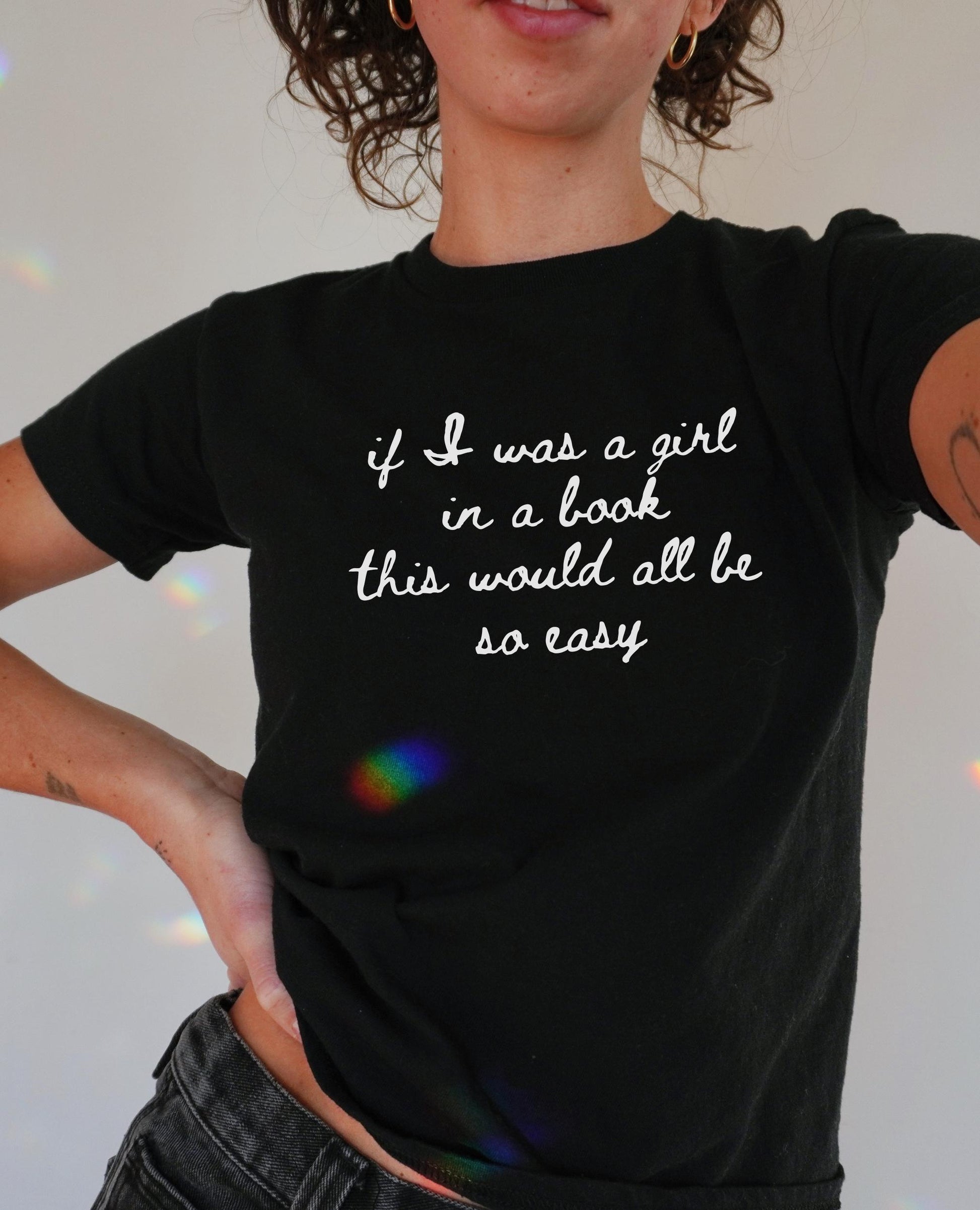 Little Women Baby Tee * If I was a girl in a book * It's no use Jo Fandom Merch Bookish Gift * March Sisters Meg Beth Amy Orchard House