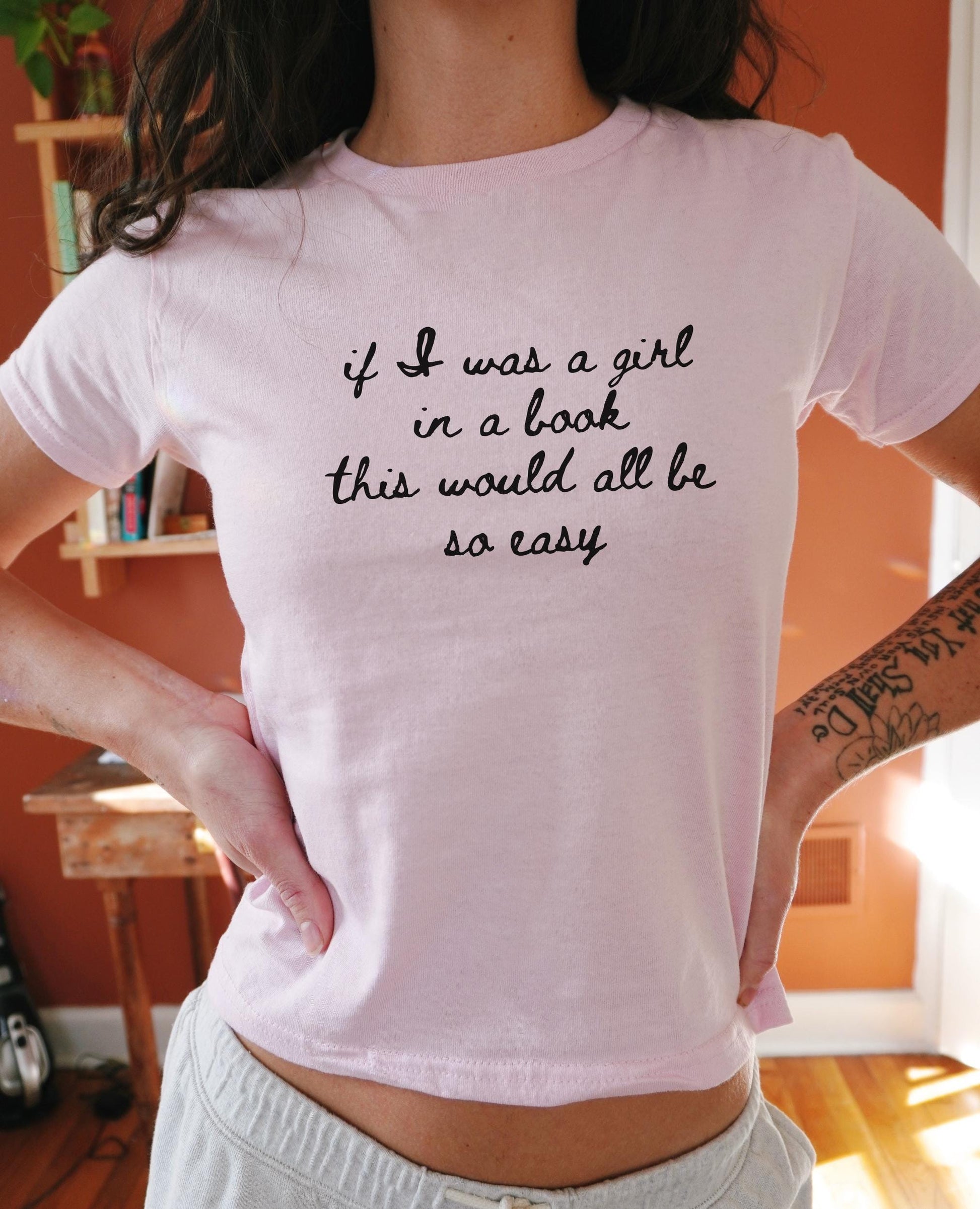 Little Women Baby Tee * If I was a girl in a book * It's no use Jo Fandom Merch Bookish Gift * March Sisters Meg Beth Amy Orchard House